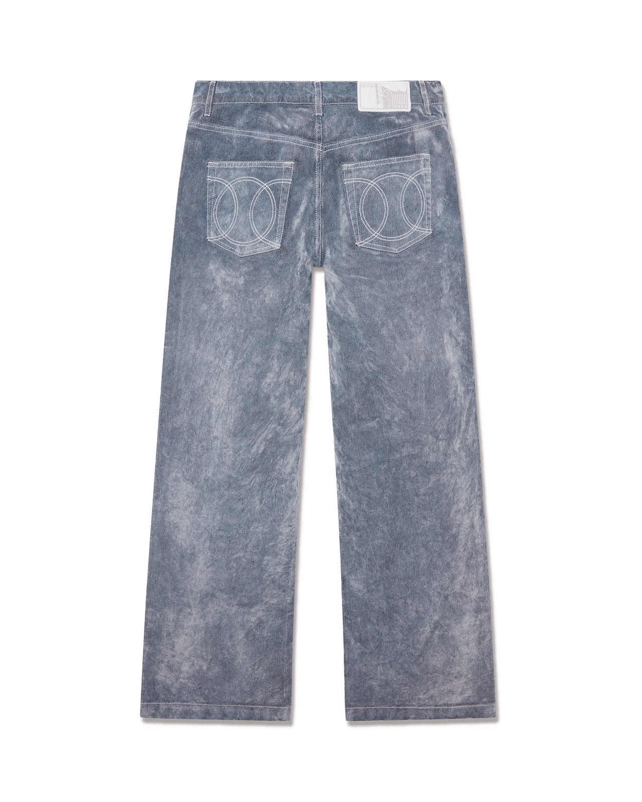 Peach Textured Jeans - 2