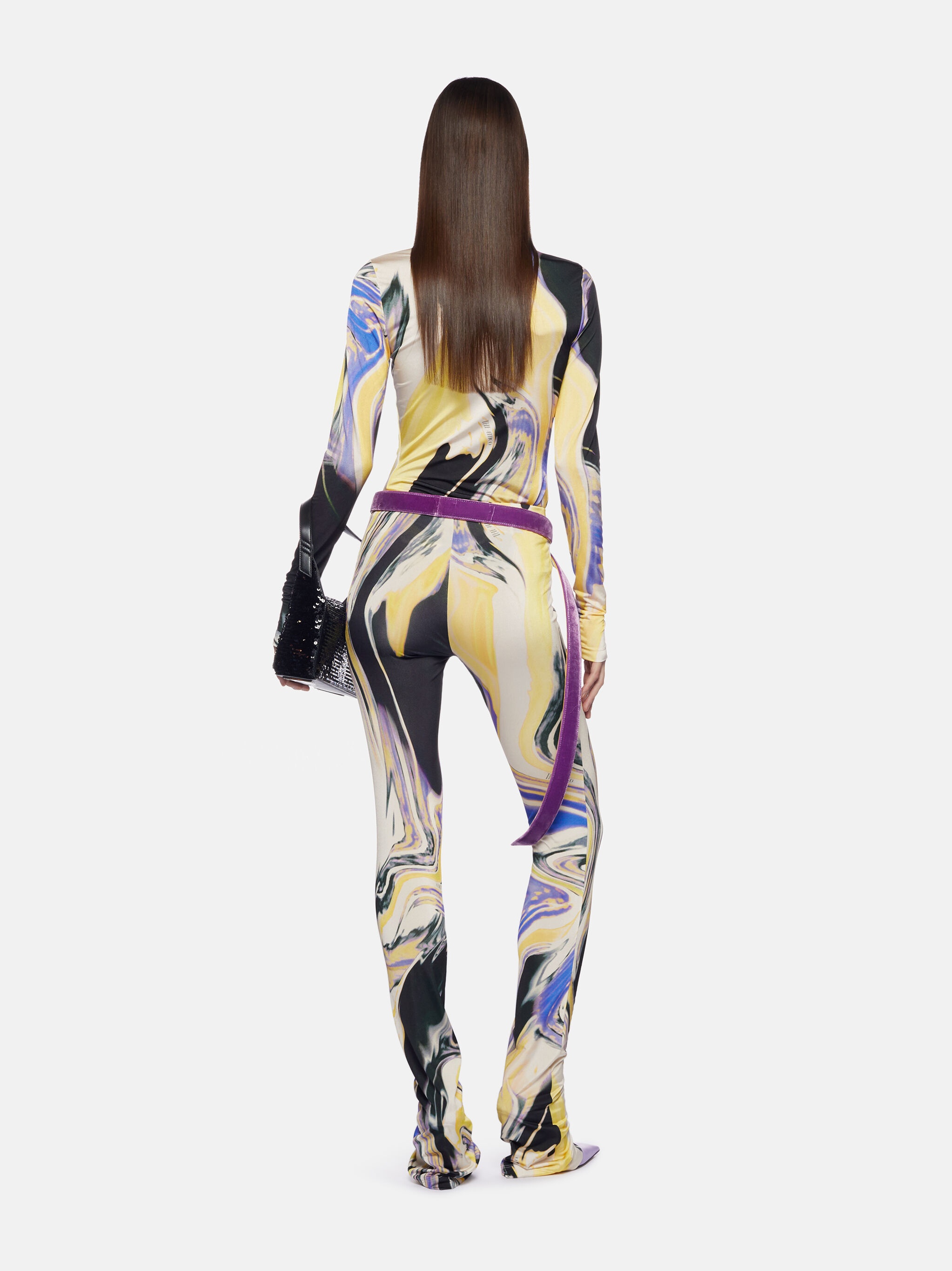 LAVENDER, SUNFLOWER AND IVORY LONG PANTS - 3