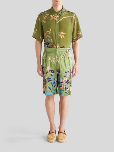 Etro BERMUDAS WITH LEAFY FLORAL PRINT outlook