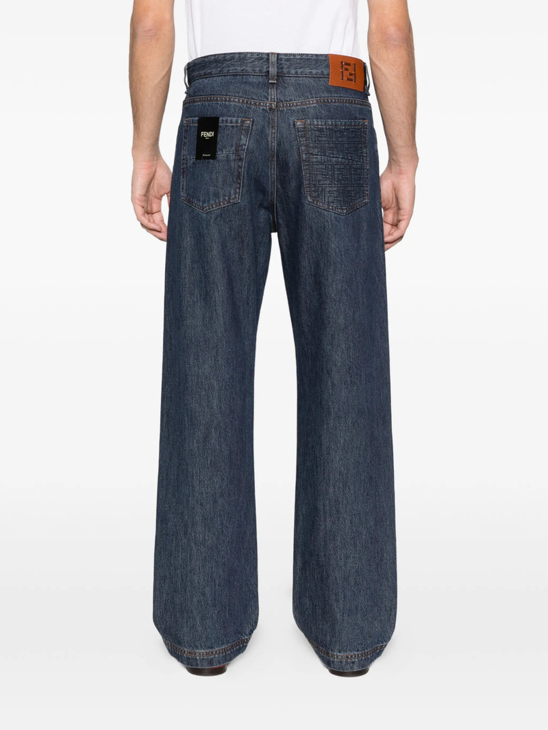 FENDI Fendi Padded Straight Bootcut Jeans outlook