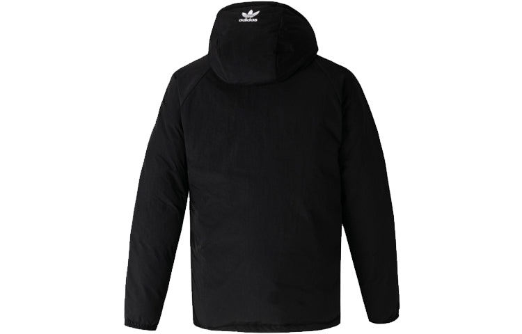 adidas originals Revsbl Jacket 2 Large logo Printing Reversible Sports Stay Warm hooded down Jacket  - 2