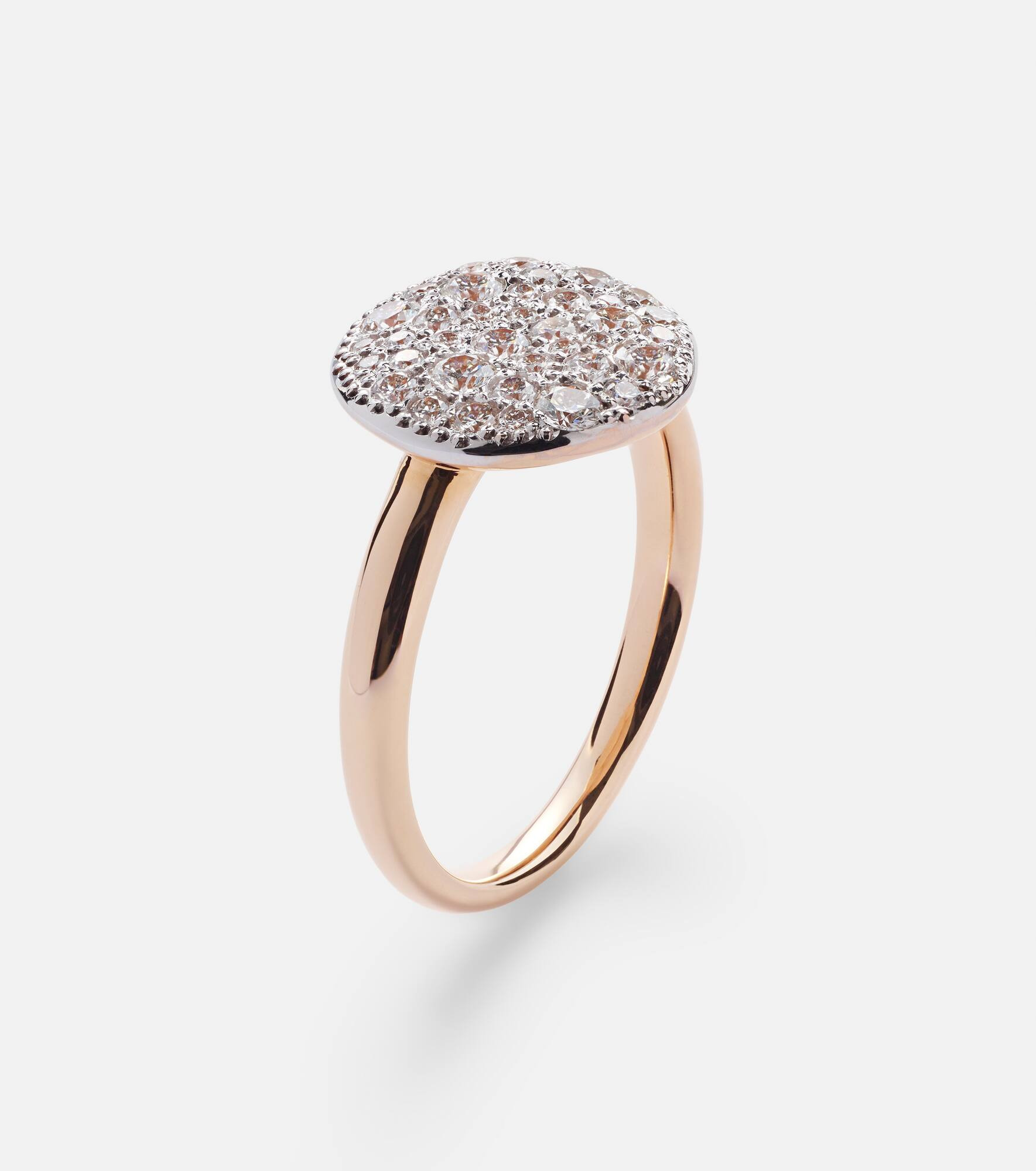 Sabbia 18kt yellow gold ring with diamonds - 4