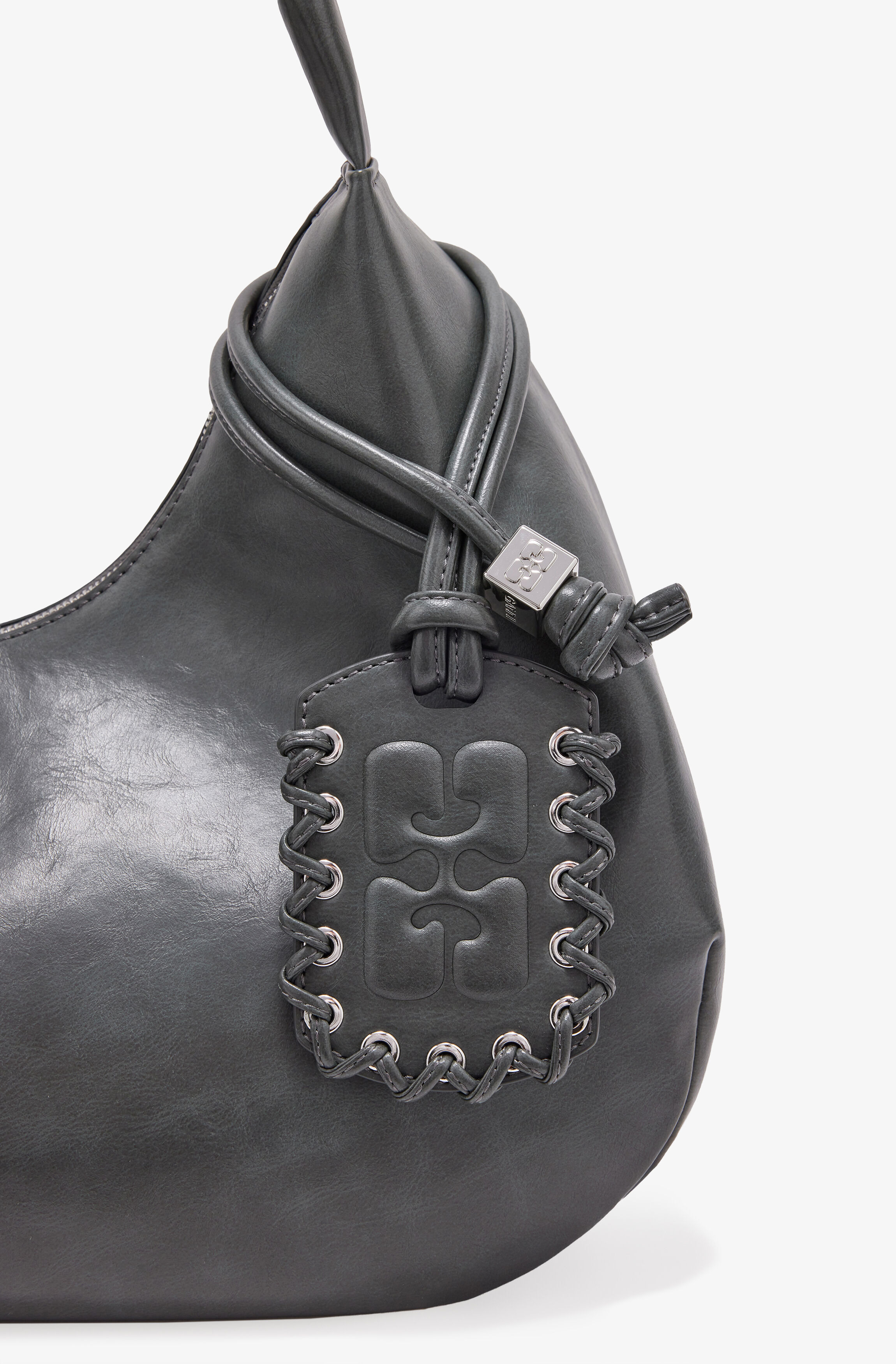 DARK GREY MEDIUM HOBO BAG - 3