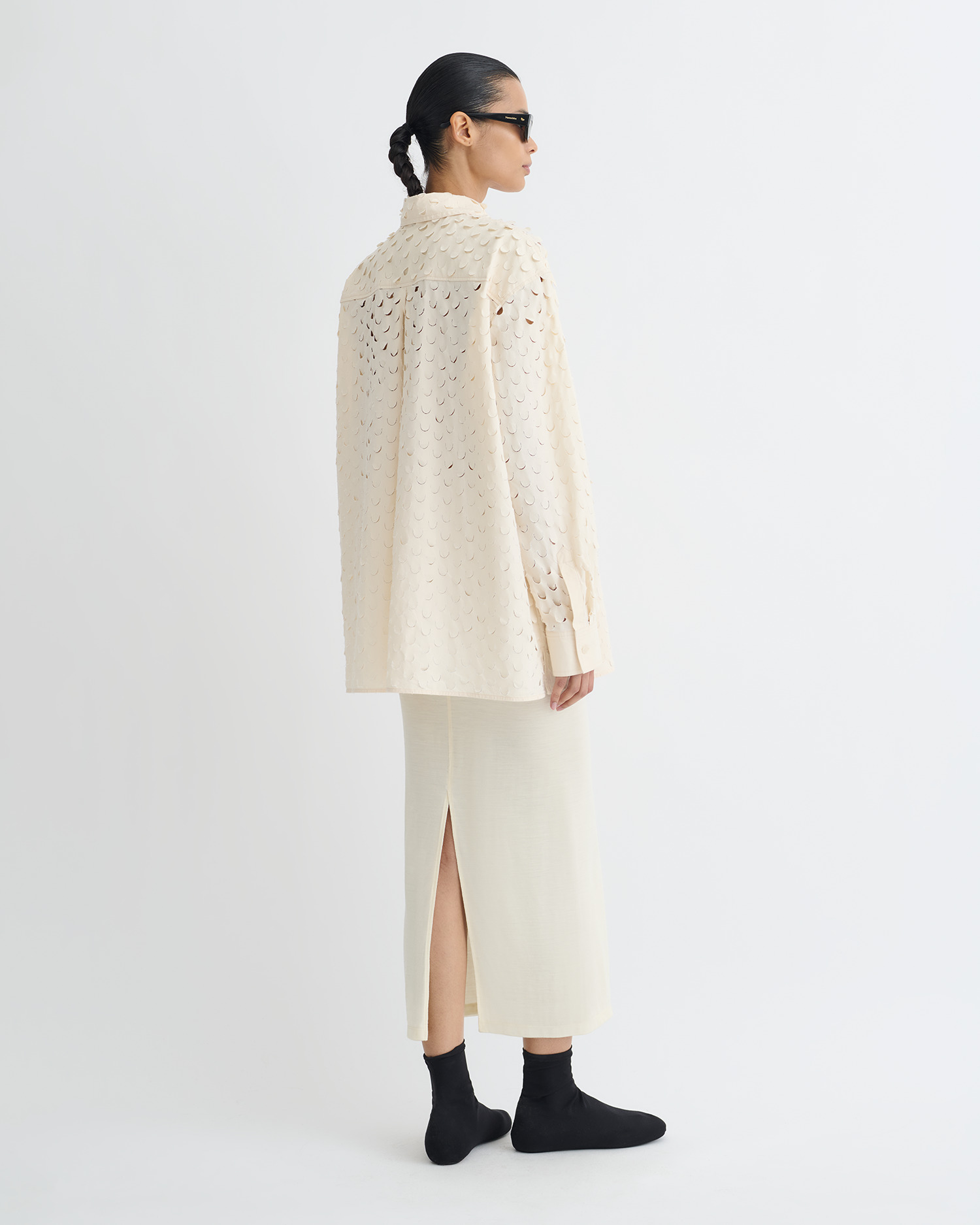 Laser Cut Heavy Poplin Shirt - 2