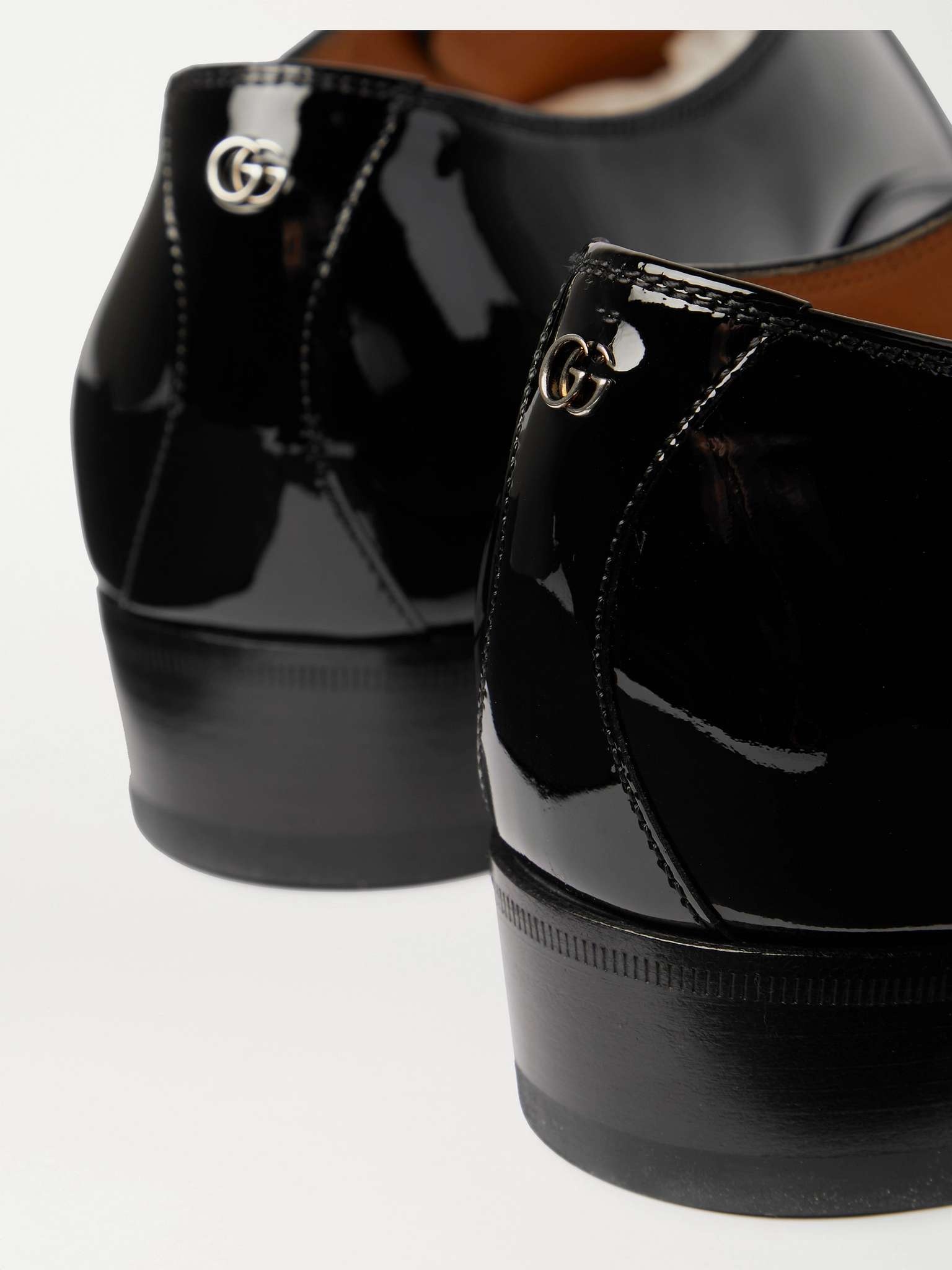 Logo-Embellished Patent-Leather Oxford Shoes - 6