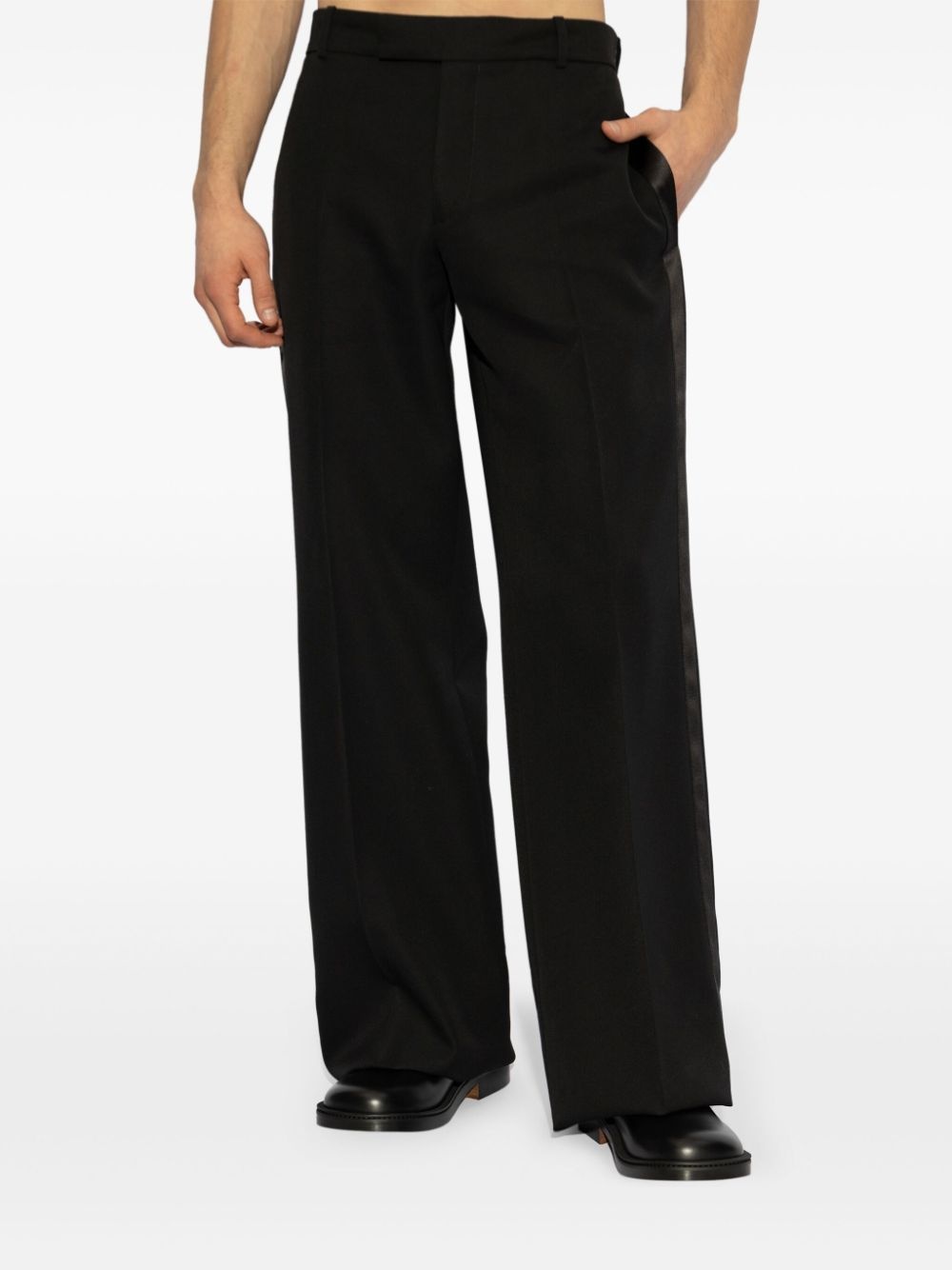wide-leg tuxedo trousers - 3