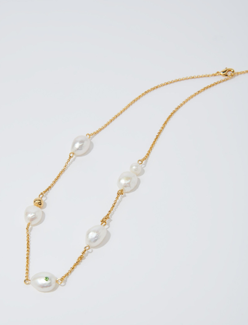maje Gold chain and bead necklace outlook