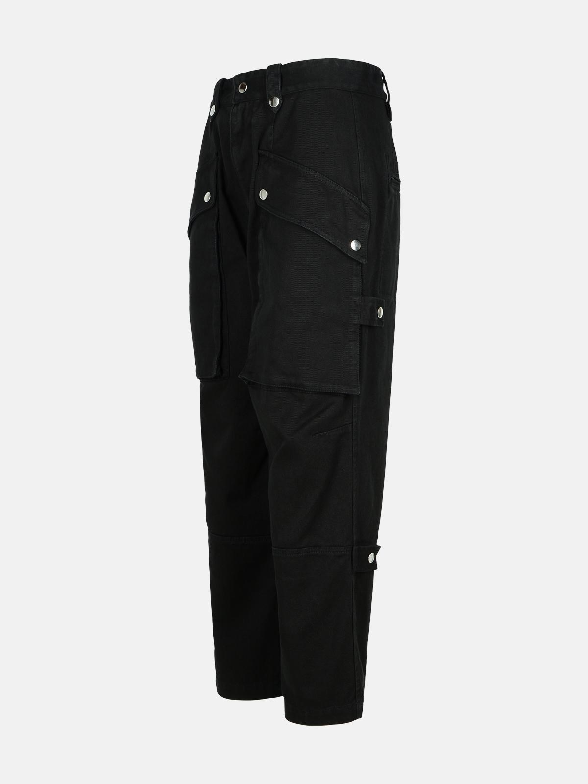 JANNICK' BLACK COTTON PANTS - 2