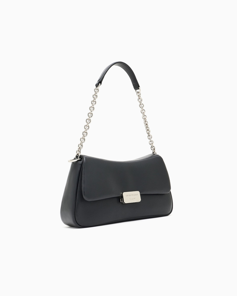 EMPORIO ARMANI SOFT LEATHER SHOULDER BAG outlook