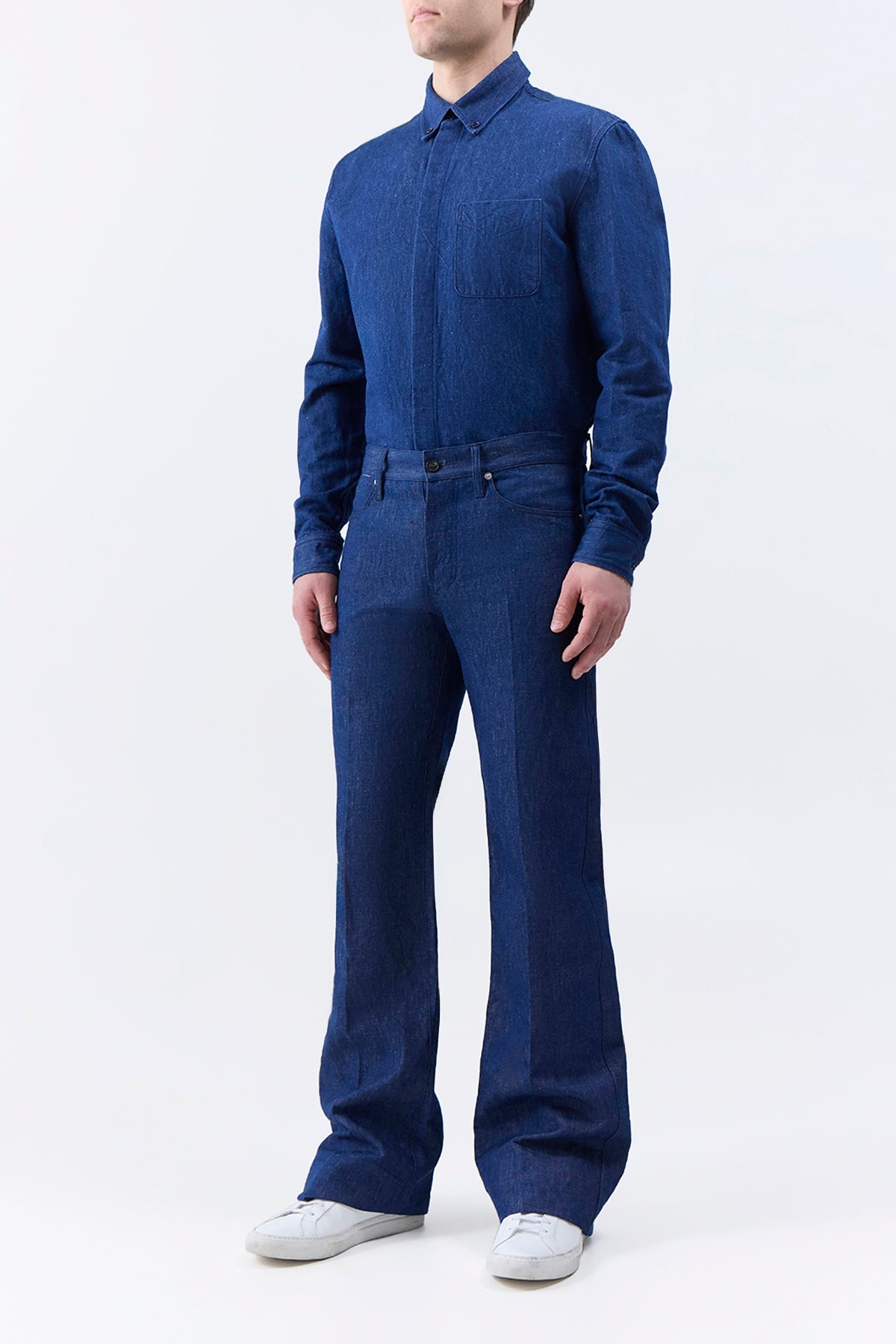 Preston Five Pocket Pant in Recycled Cotton Linen Denim - 4