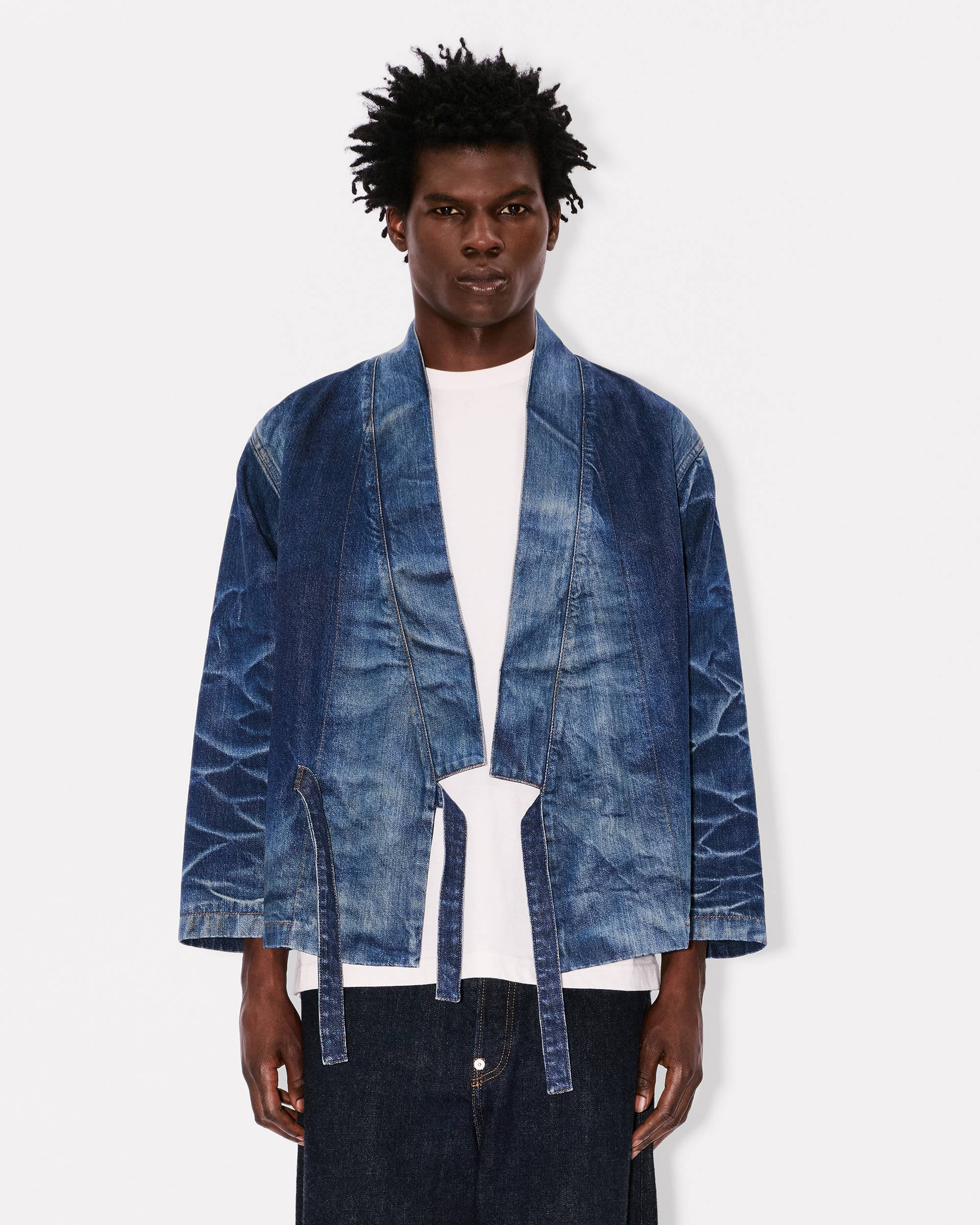 Kimono jacket in Japanese denim - 4