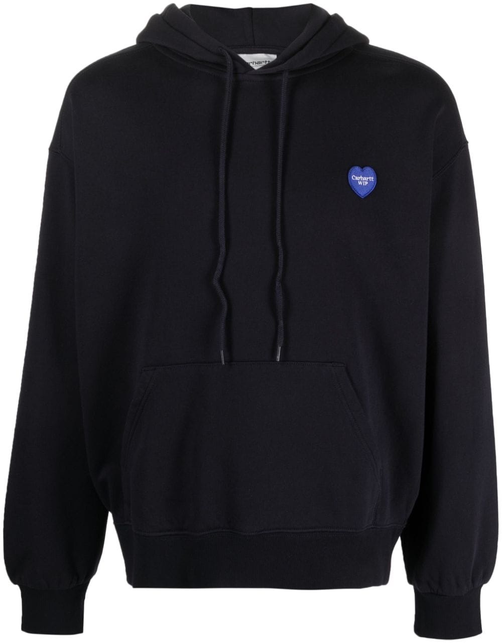 logo-patch stretch-cotton hoodie - 1