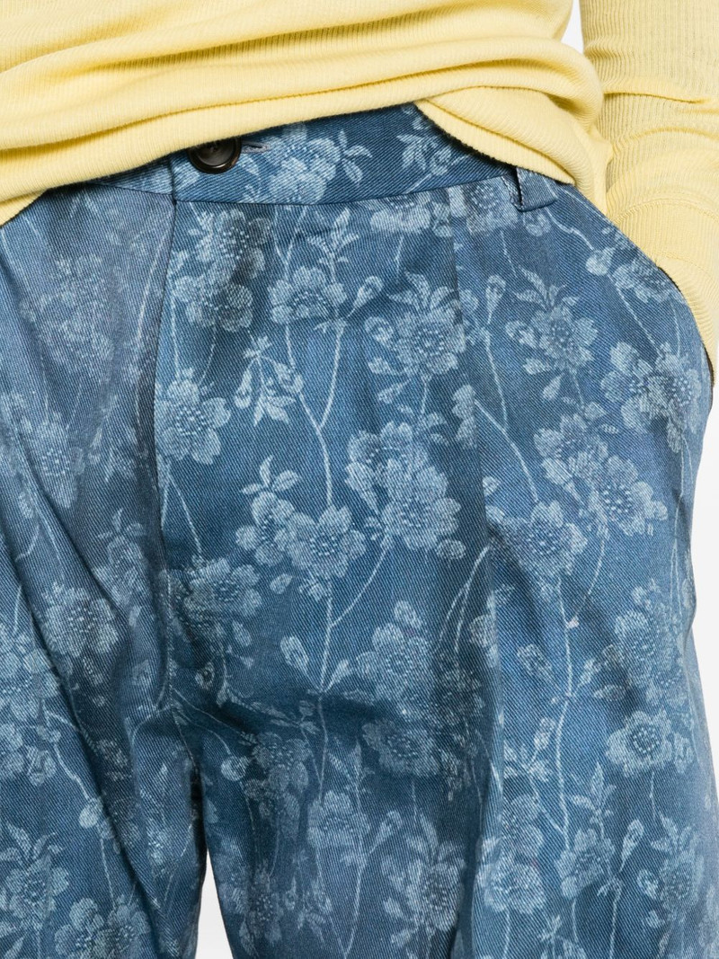 floral-print pleated trousers 5