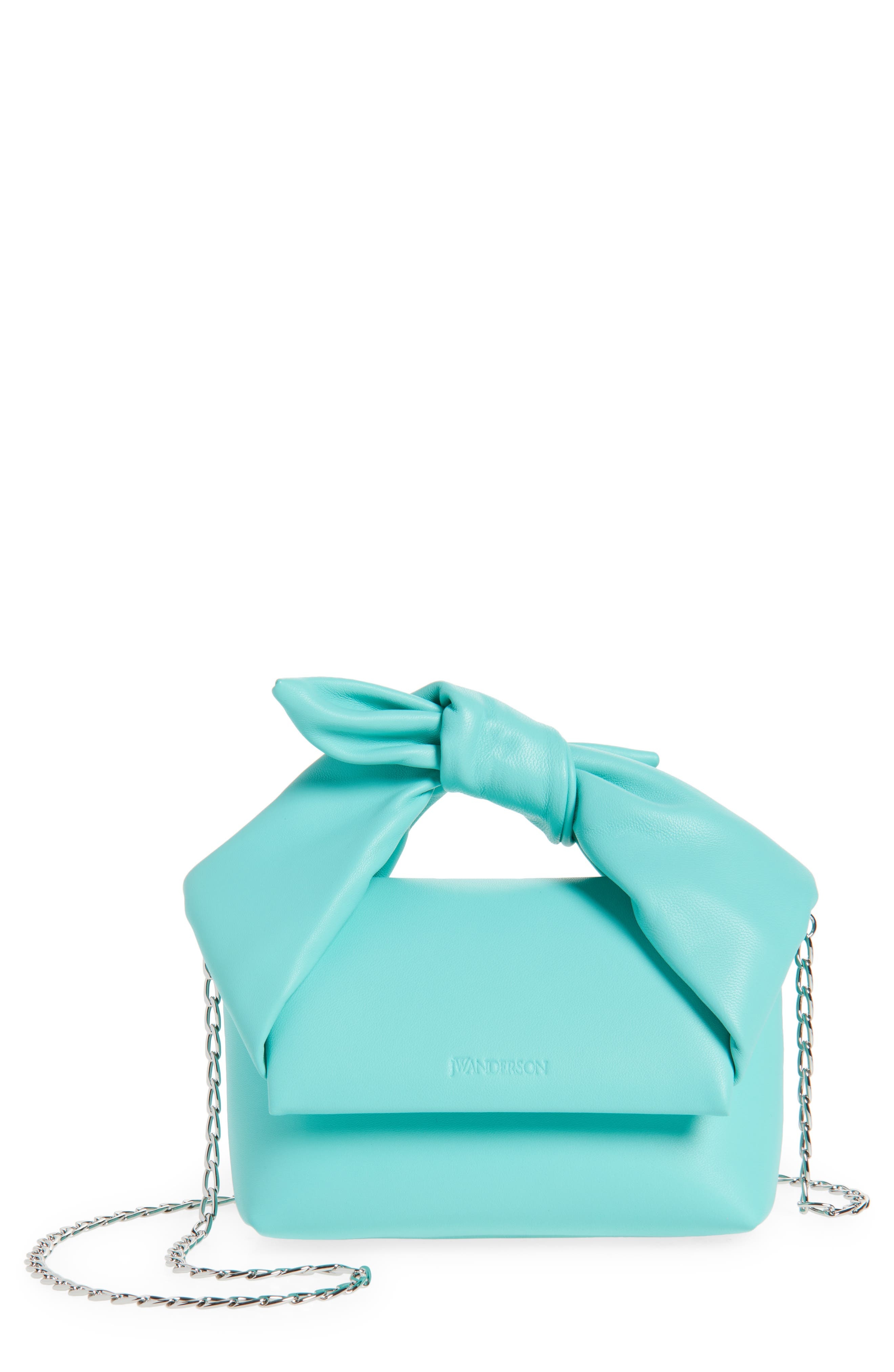 JW Anderson Small Twister Leather Crossbody Bag in Aqua at Nordstrom - 1