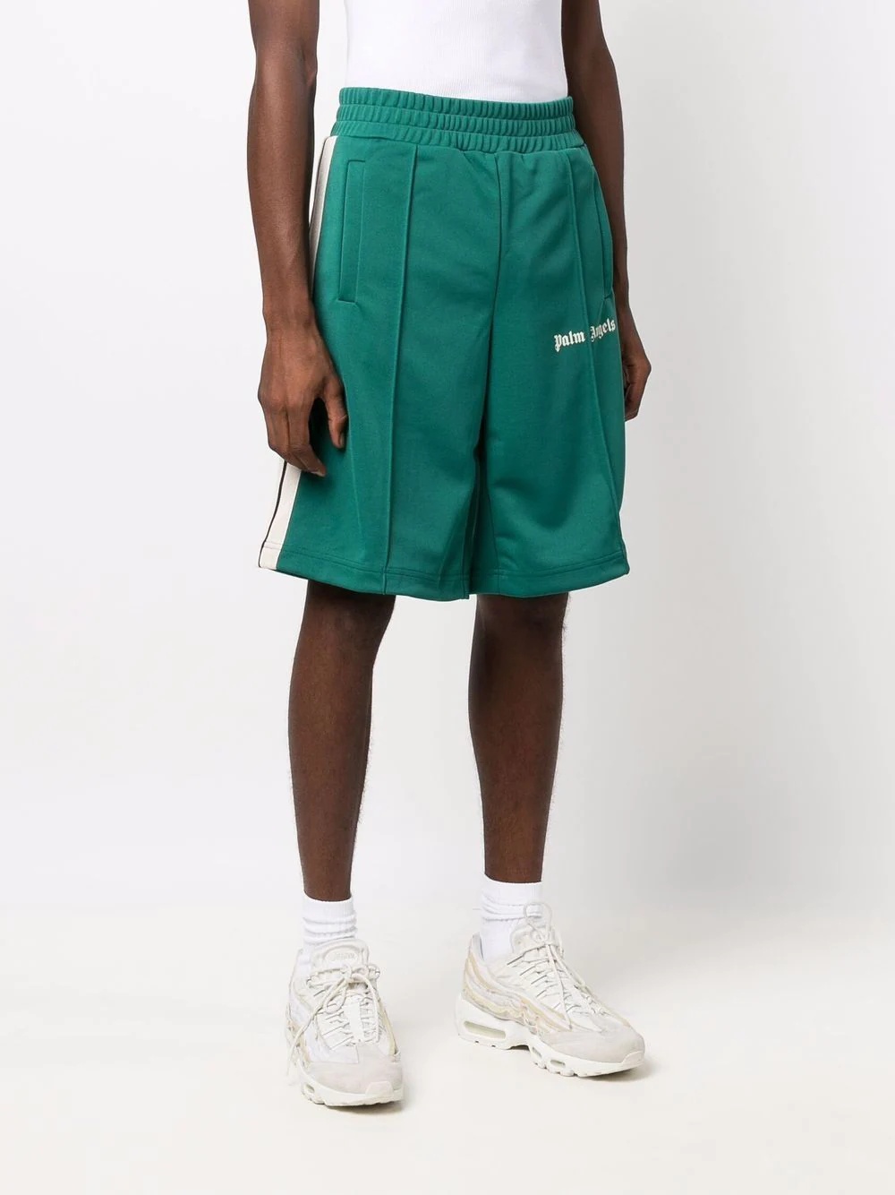 logo-print track shorts - 3