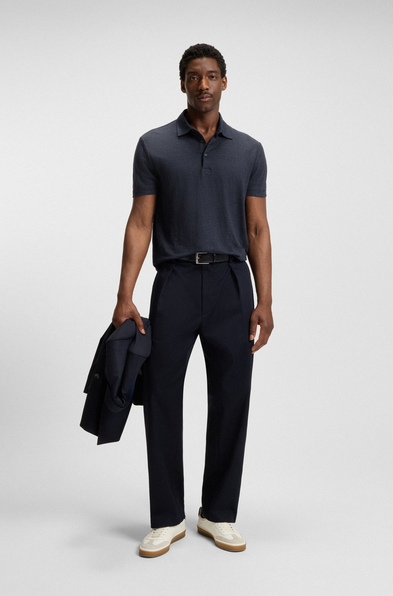 BOSS BECKHAM X BOSS POLO SHIRT IN LINEN outlook