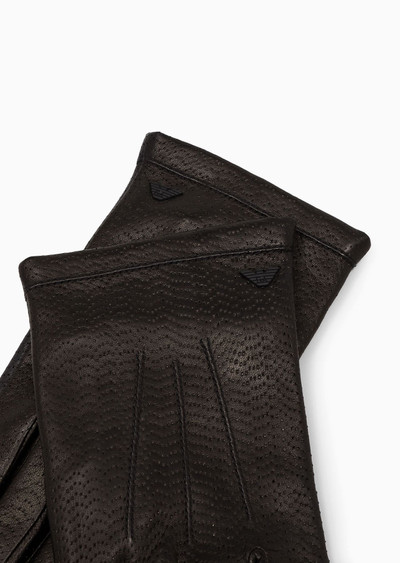 EMPORIO ARMANI Nappa lambskin touchscreen gloves outlook