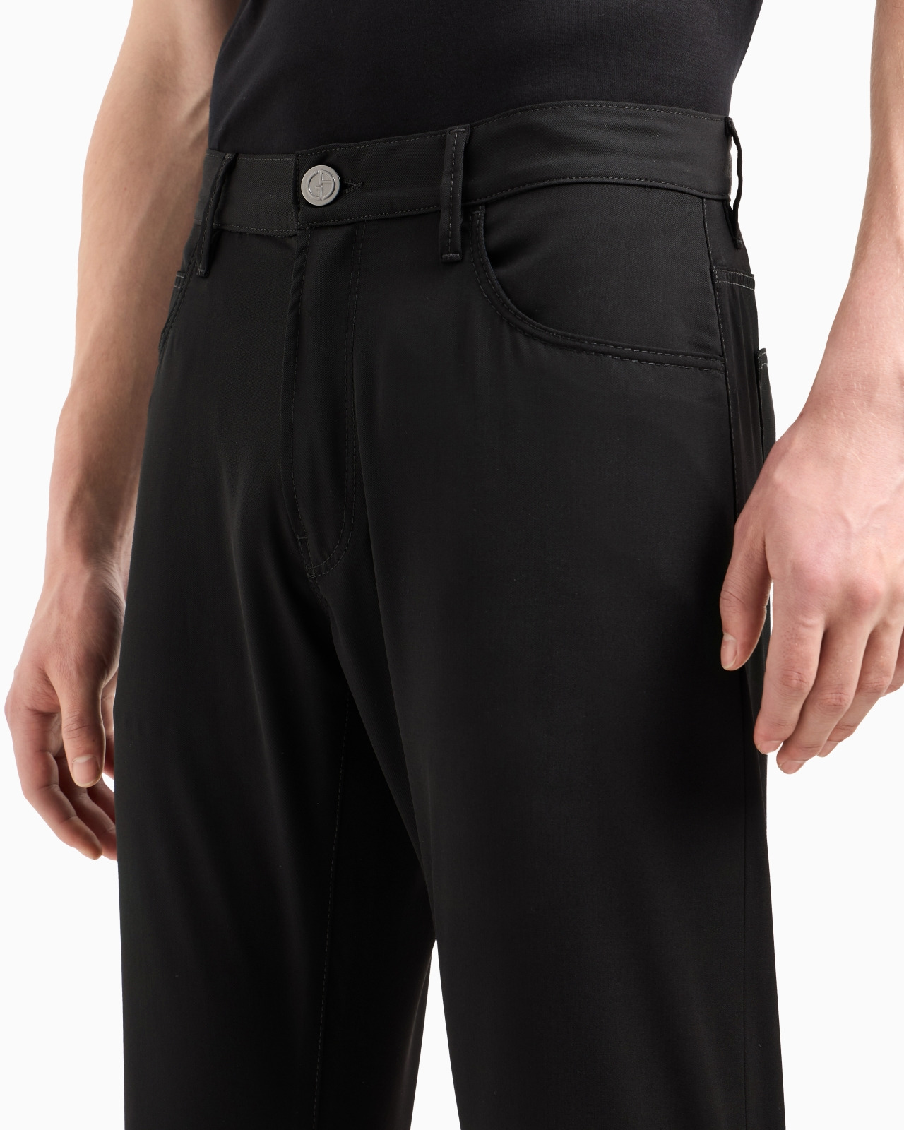 Five-pocket, regular-fit, virgin-wool trousers - 5