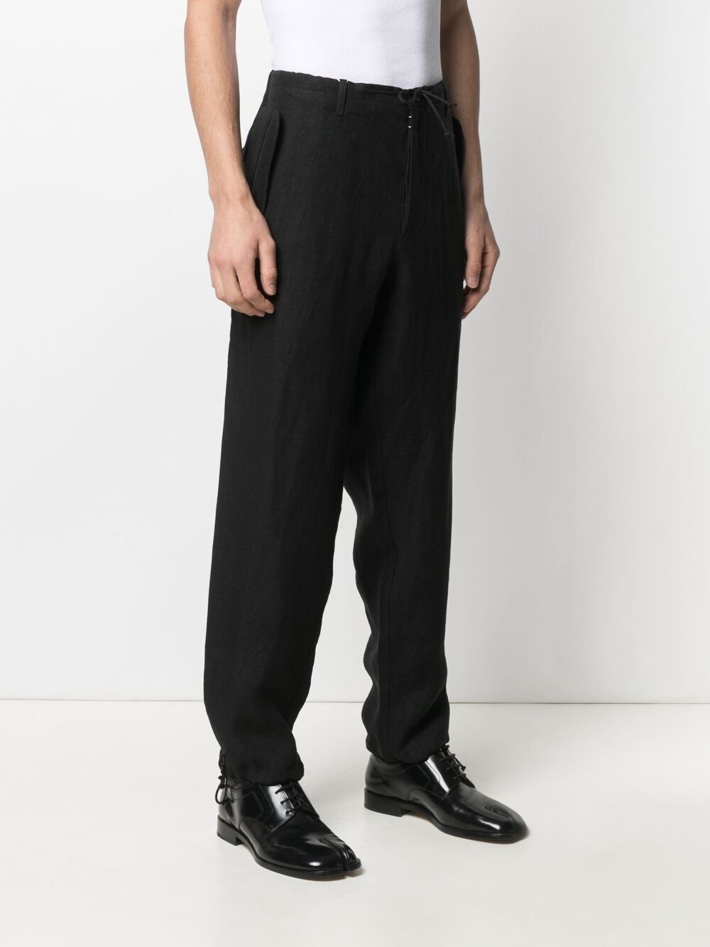 four-stitch drawstring trousers - 3