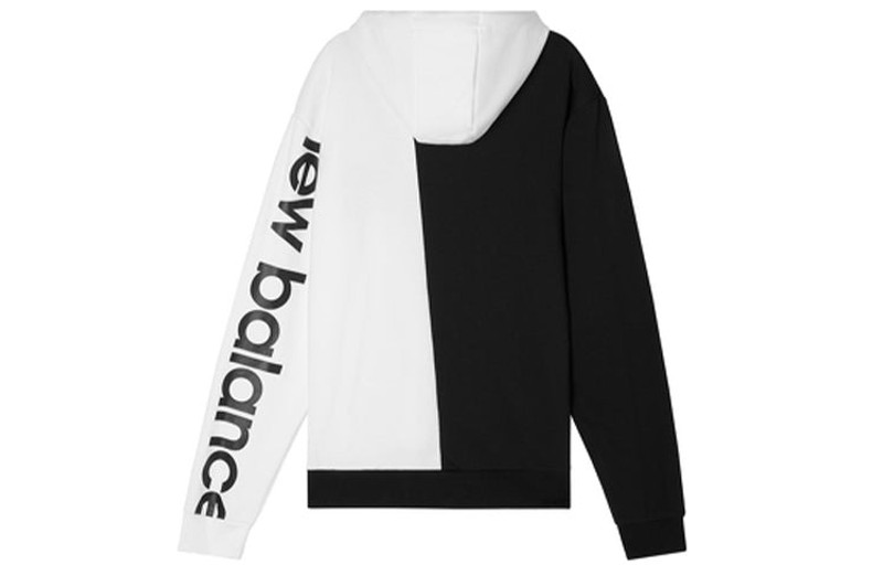 New Balance New Balance Splice Logo Hoodie 'White Black' MT11511-BM outlook