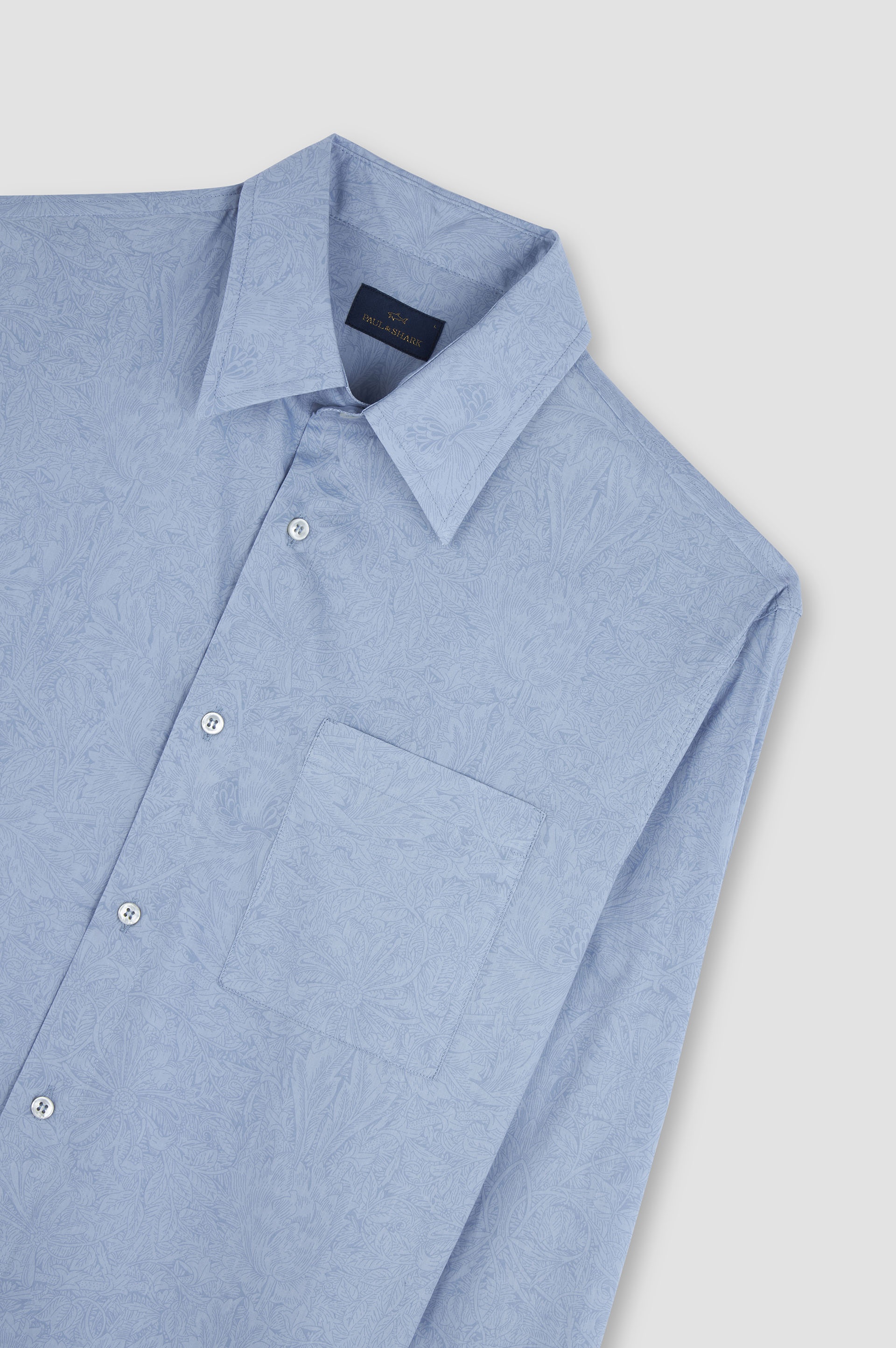 COTTON SHIRT WITH MICRO-PATTERN - 5