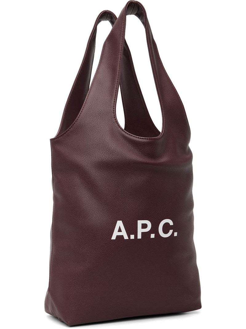 A.P.C. Burgundy Ninon Small Tote outlook