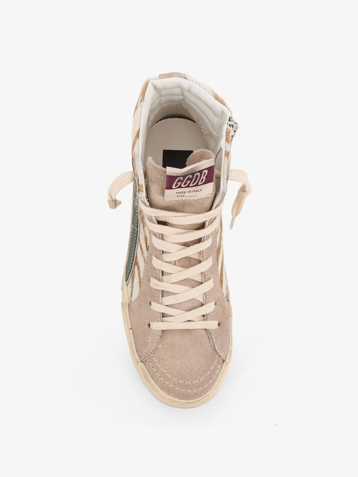 SLIDE CLASSIC SUEDE AND PONY SKIN SNEAKERS - 5