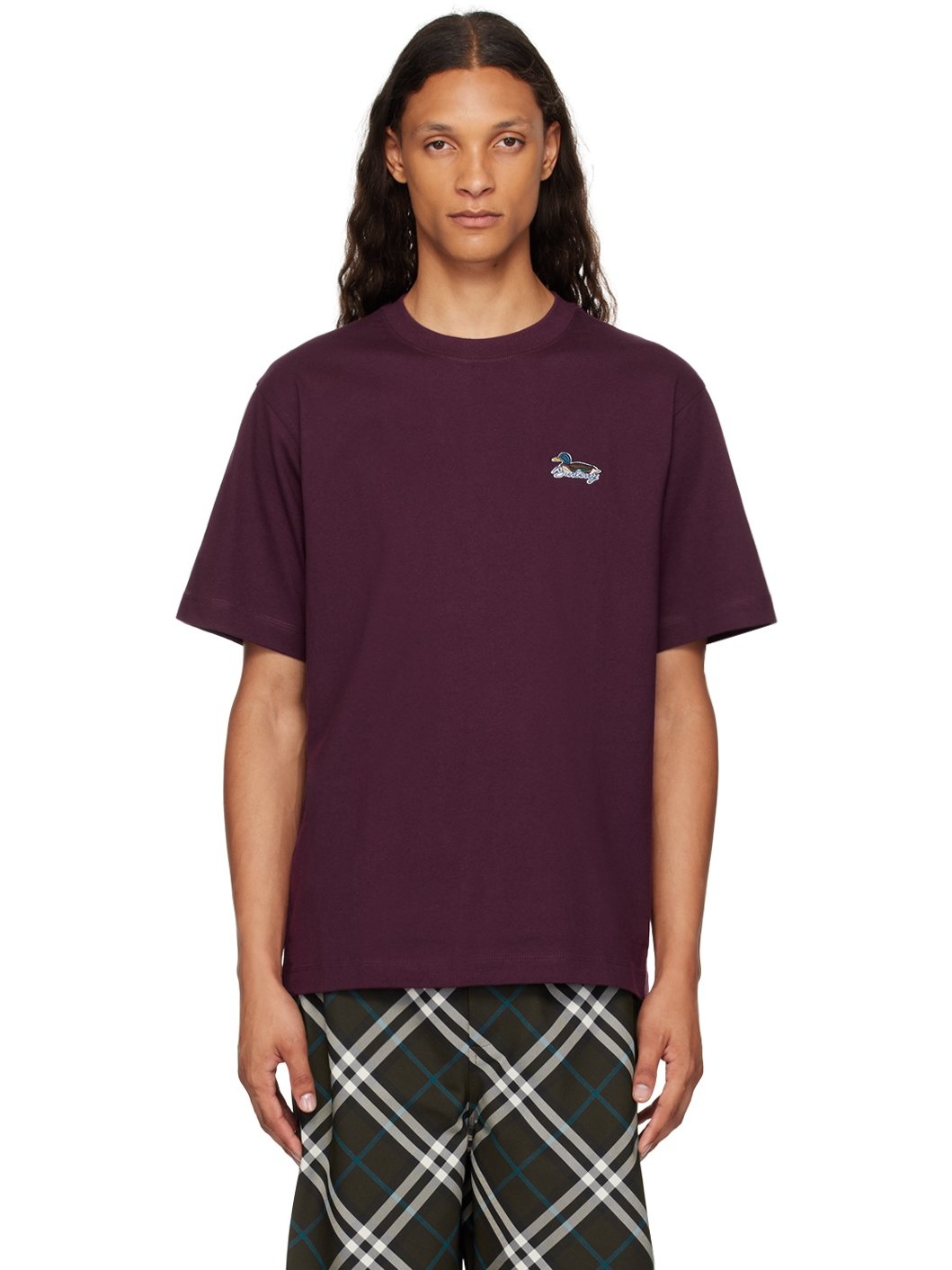 Purple Cotton T-Shirt - 1