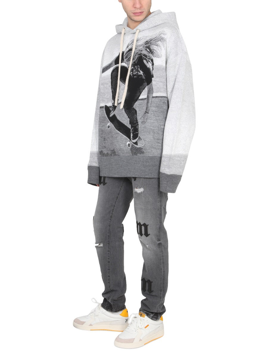 Palm Angels Men Hooded Shirt - 2