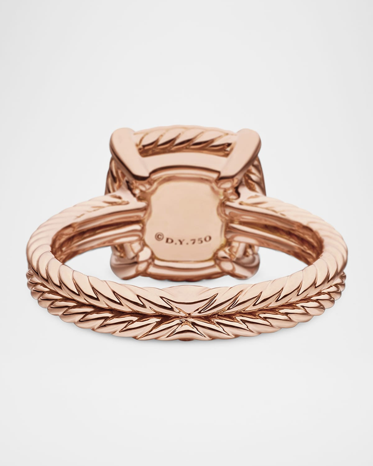 Chatelaine 11mm Rose Gold  Ring with Morganite & Diamonds - 7