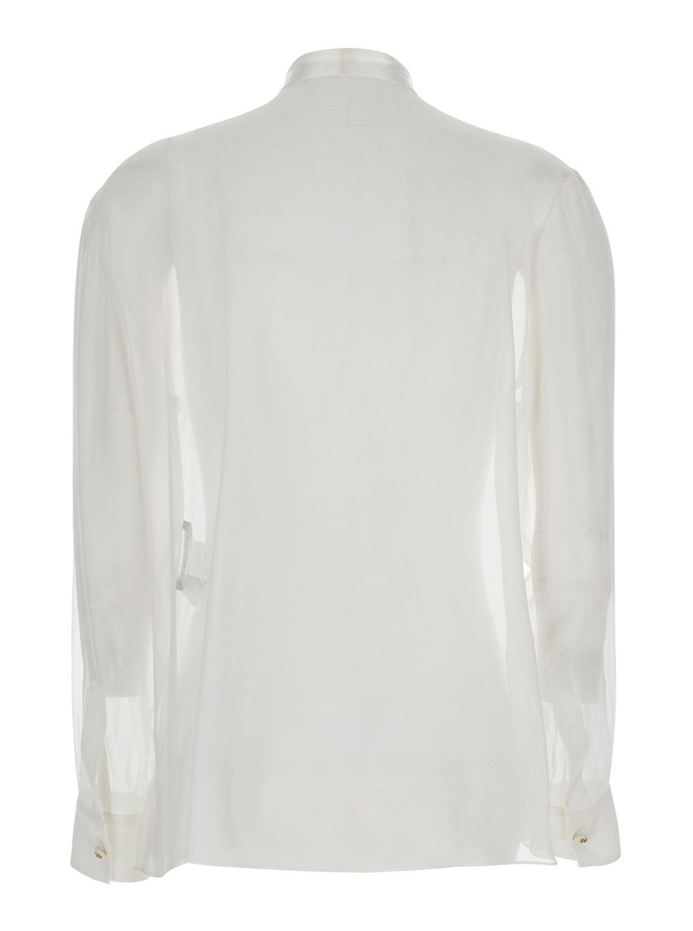 Dolce & Gabbana Women White Shirt With Pussy-Bow Collar In Silk Woman - 2