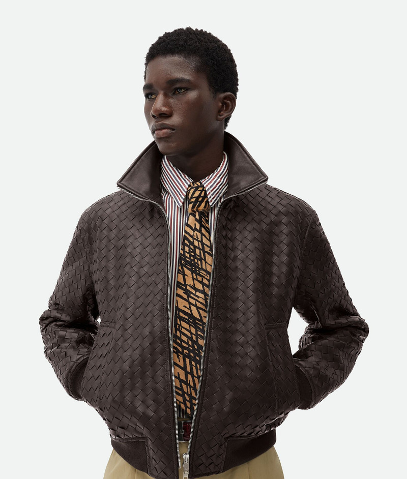 Bottega Veneta Intrecciato Leather Blouson outlook
