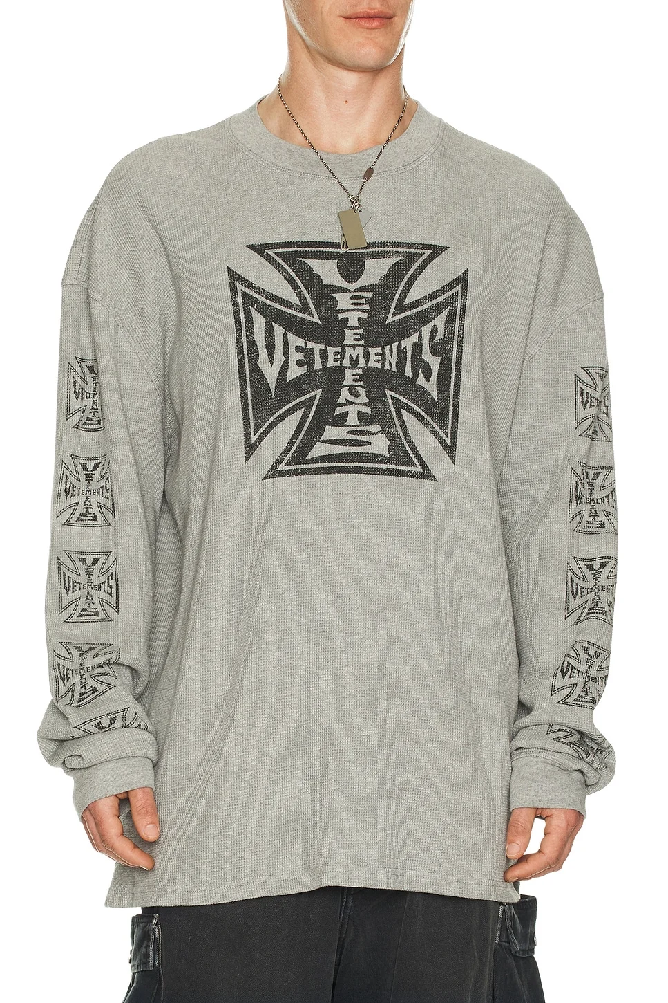 Biker Cross Waffle Longsleeve Tee - 1