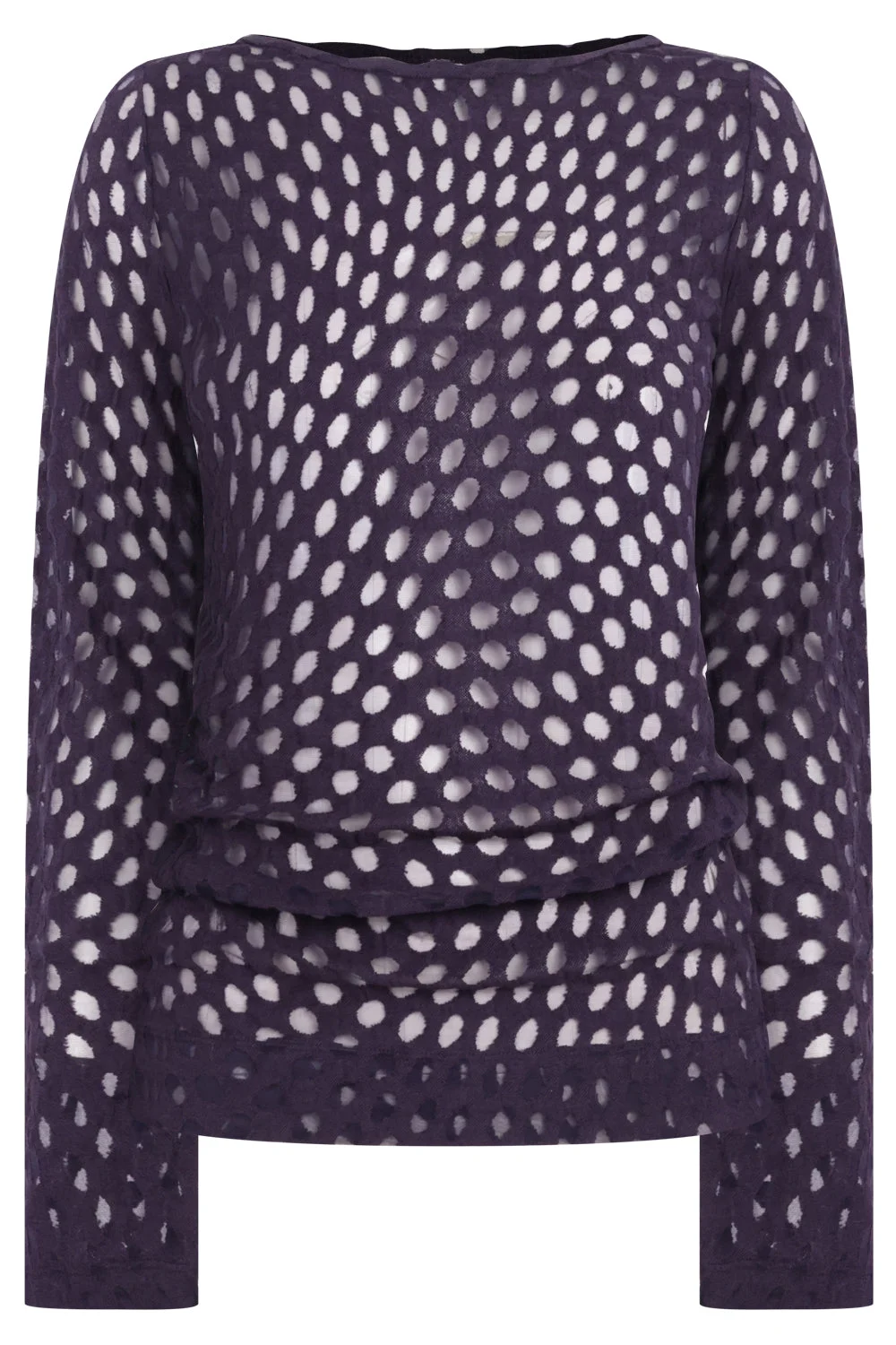 HOLLETINA POLKA DOT TOP | DARK PURPLE - 1