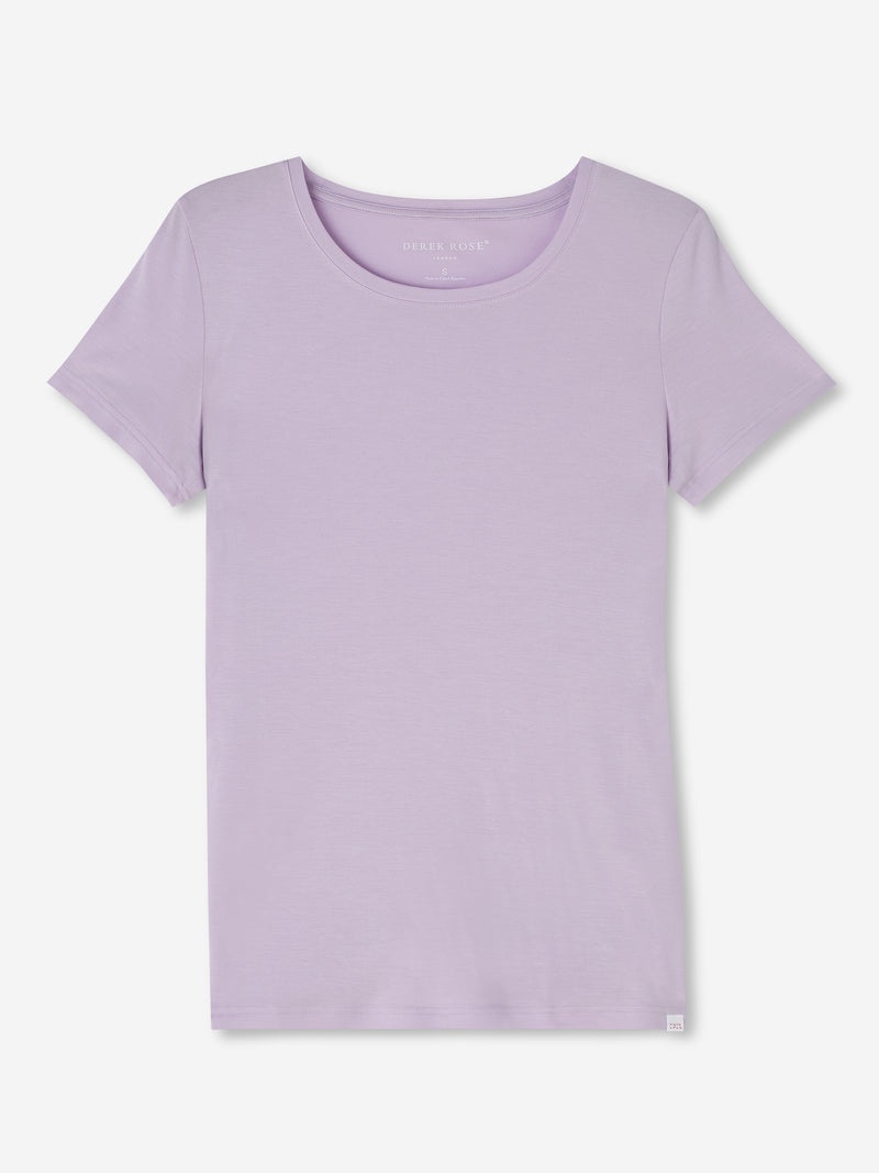 Women's T-Shirt Lara Micro Modal Stretch Lilac - 1