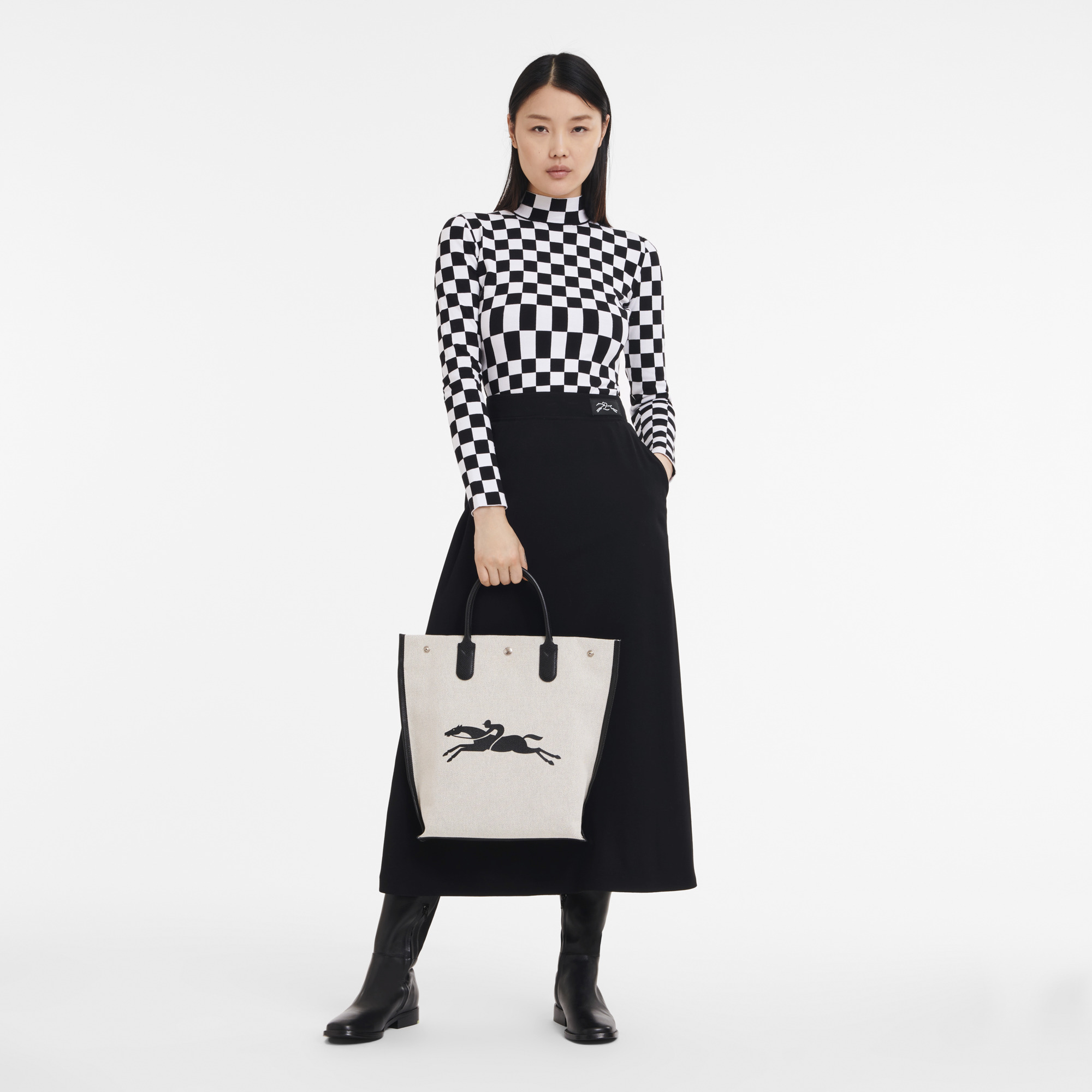 Essential M Tote bag Ecru - Canvas - 6