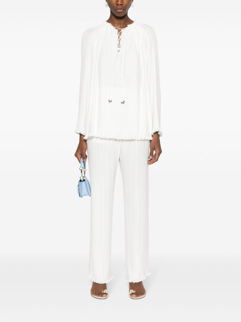 Lanvin plissÃ© lace-up blouse outlook