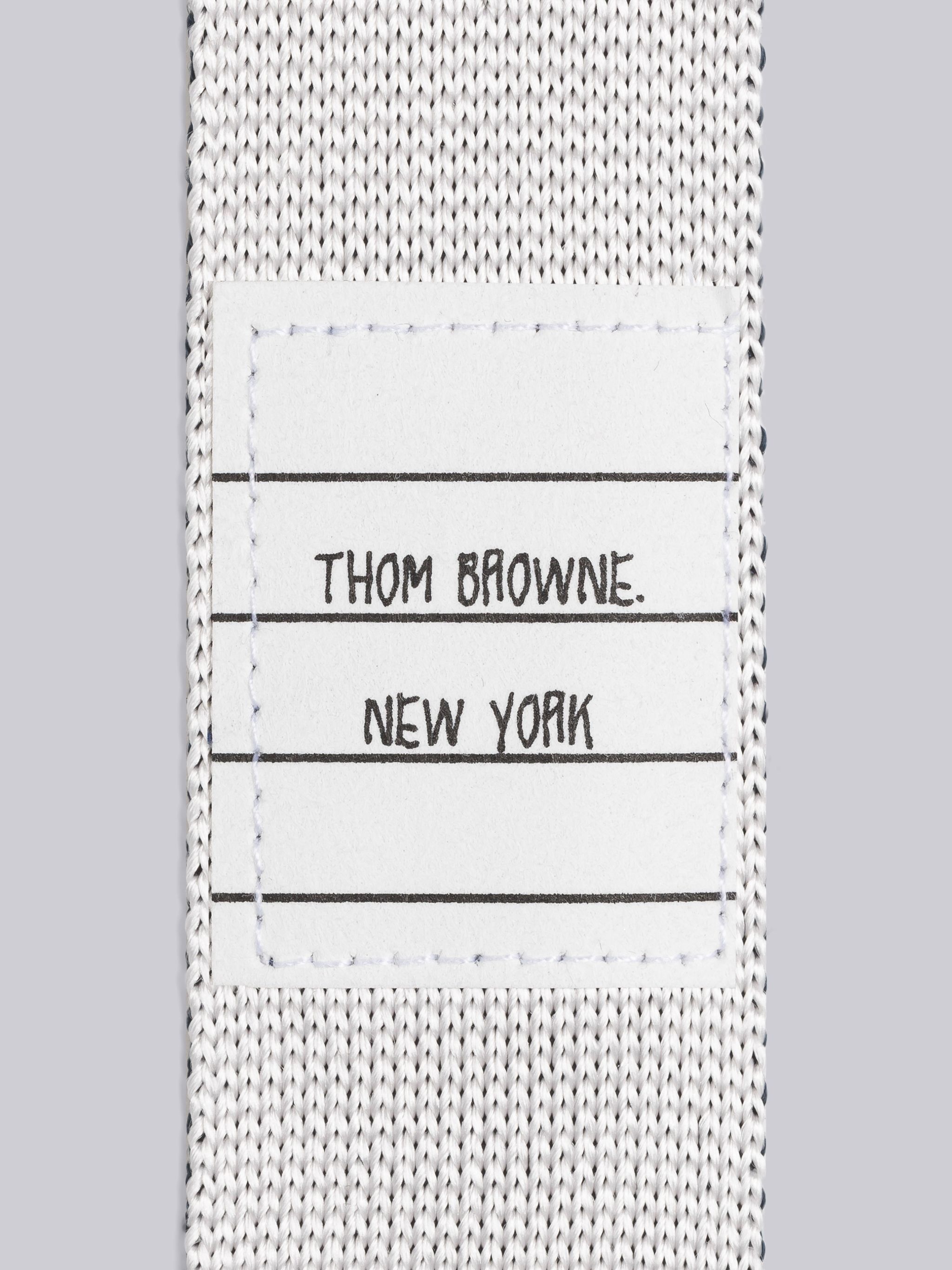 Lobster Jacquard Silk Knit 4-Bar Tie - 2
