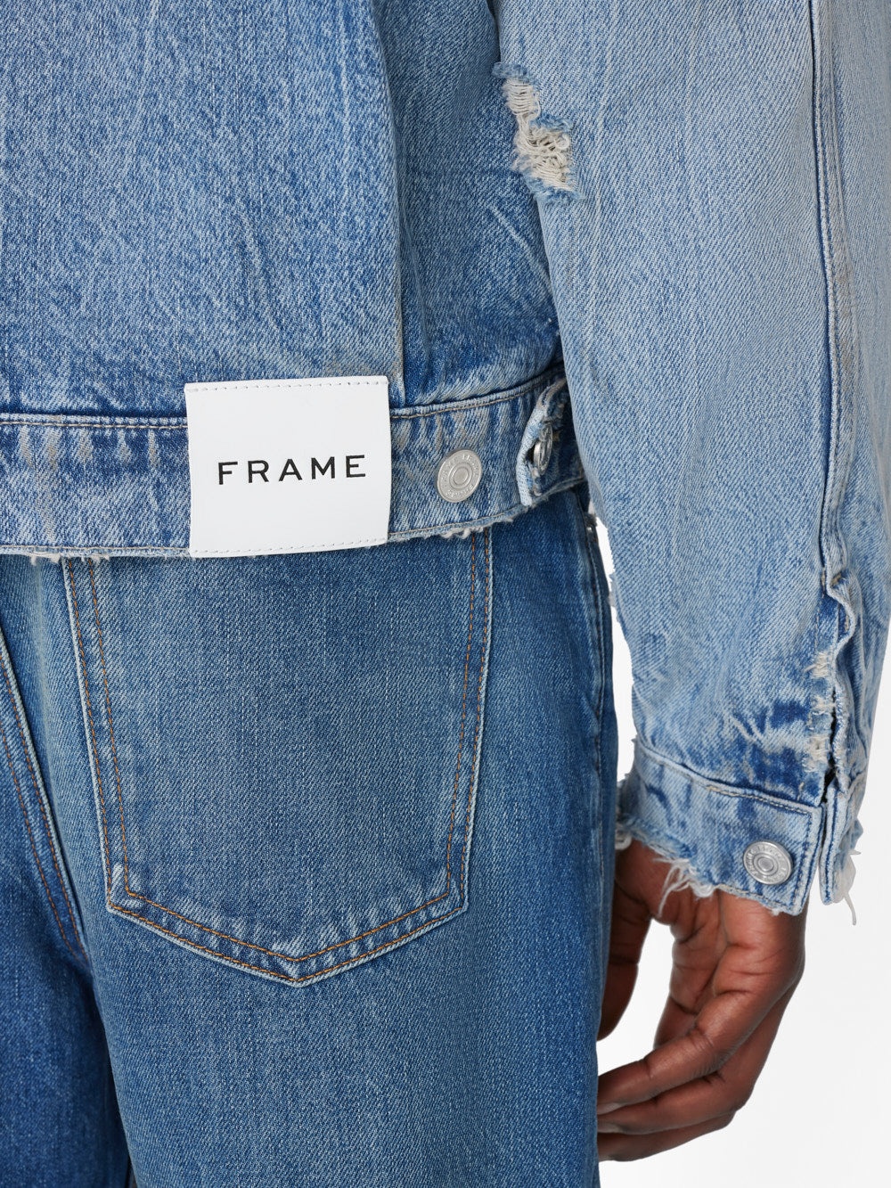 Vintage Lined Jacket in Mar Azul Destruct - 9