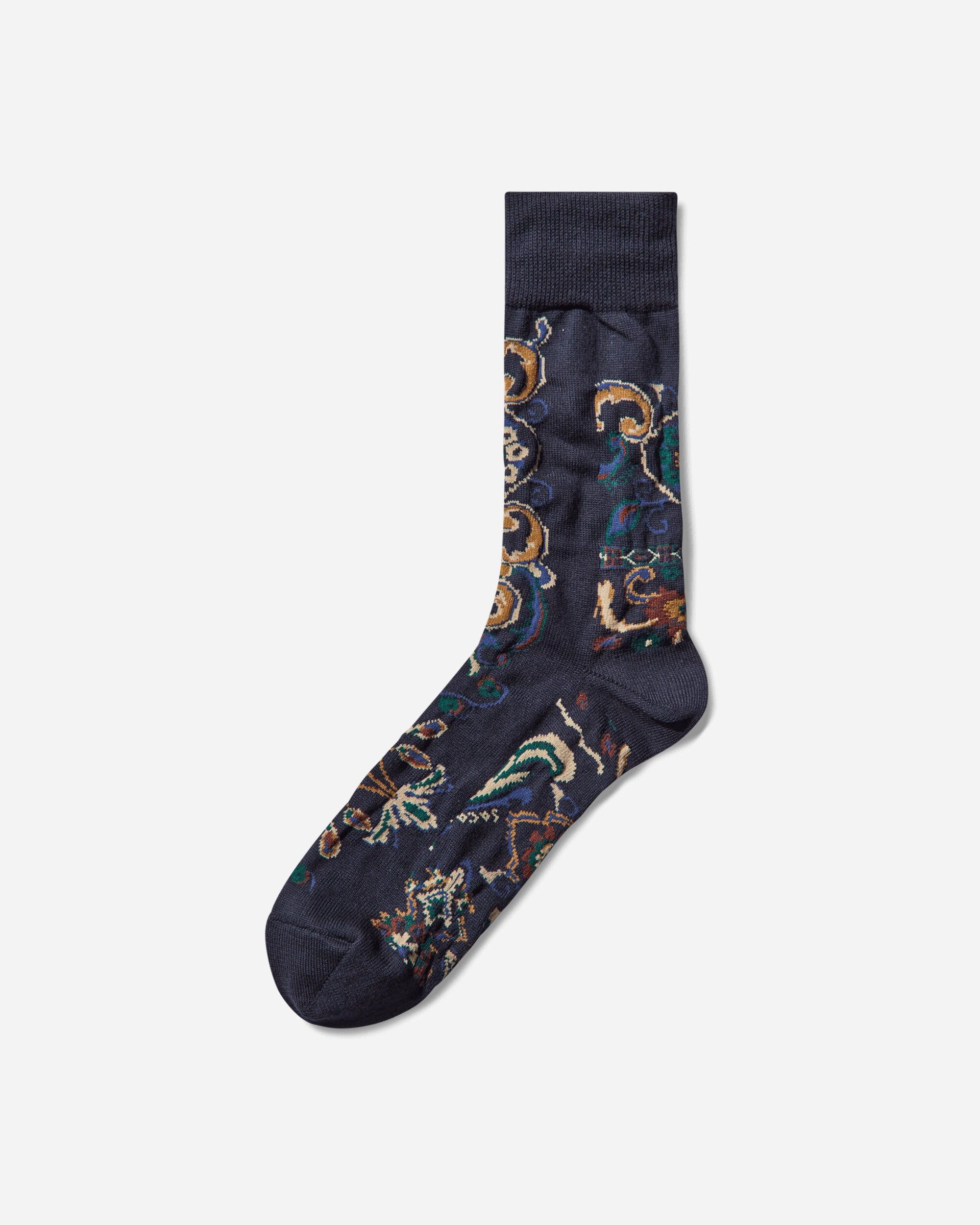 Floral Socks Navy - 2