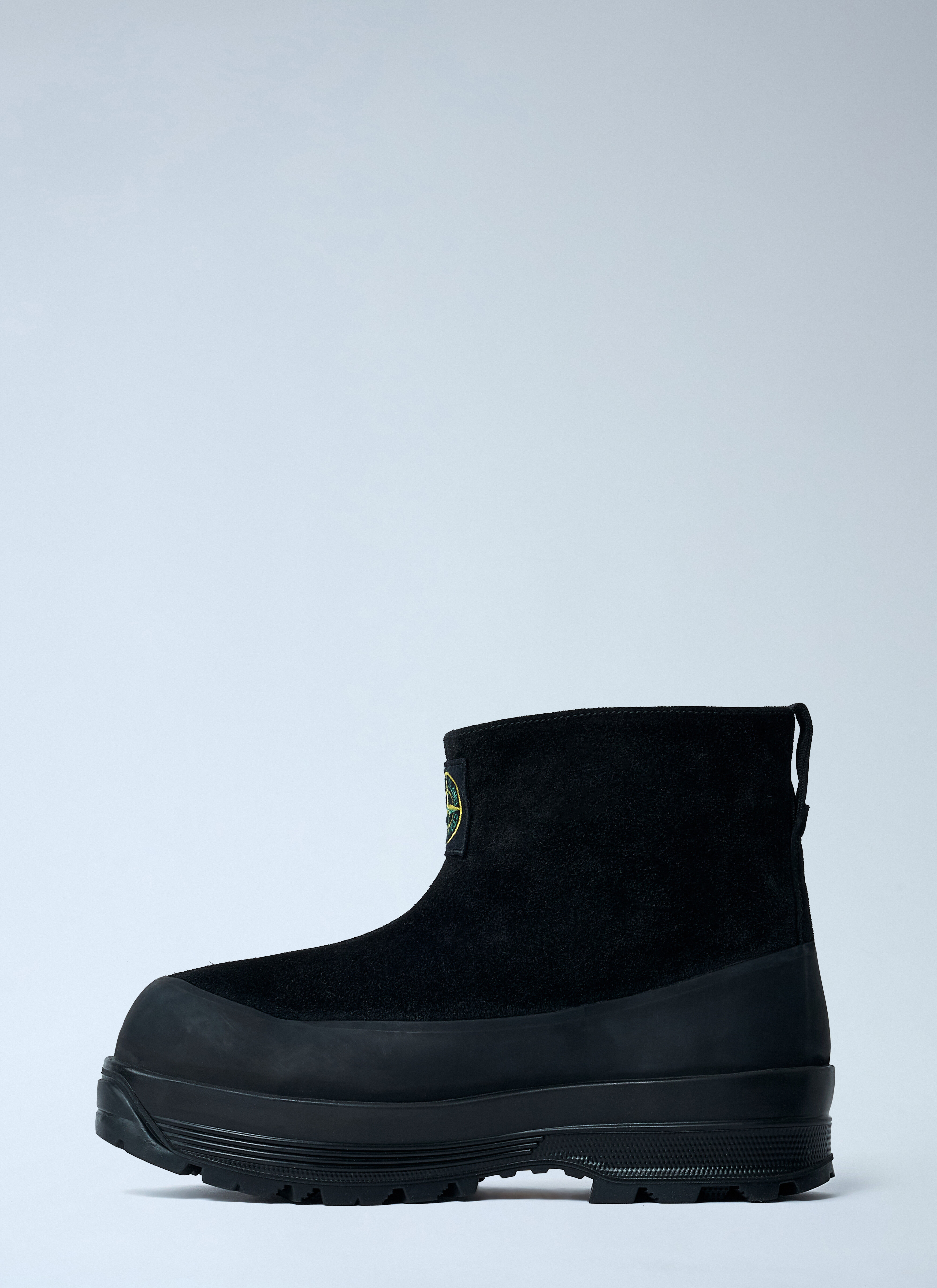 Suede Logo Patch Boots - 4