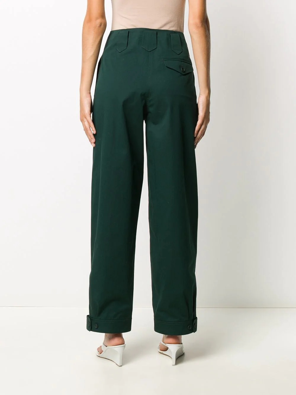 high-rise straight-leg trousers - 4