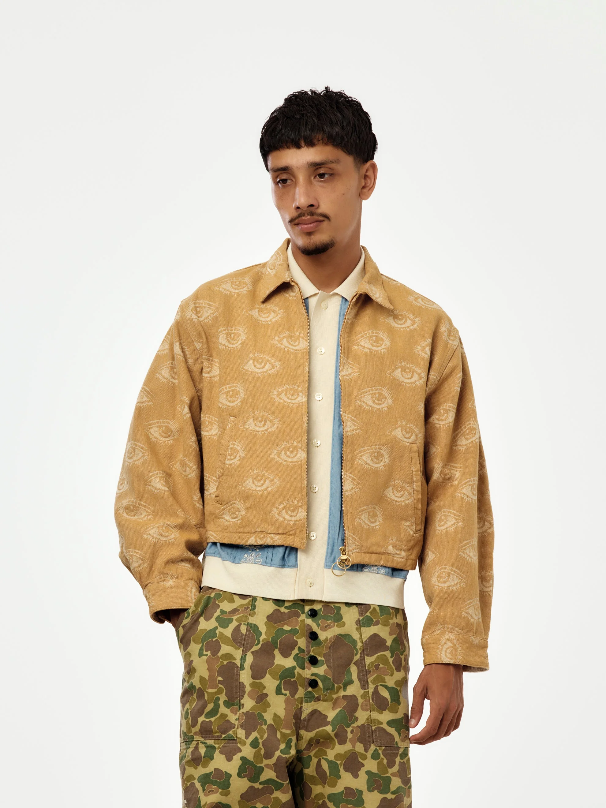 12OZ SPEAKEASY DENIM DRIZZLER JKT (ORANGE) - 1