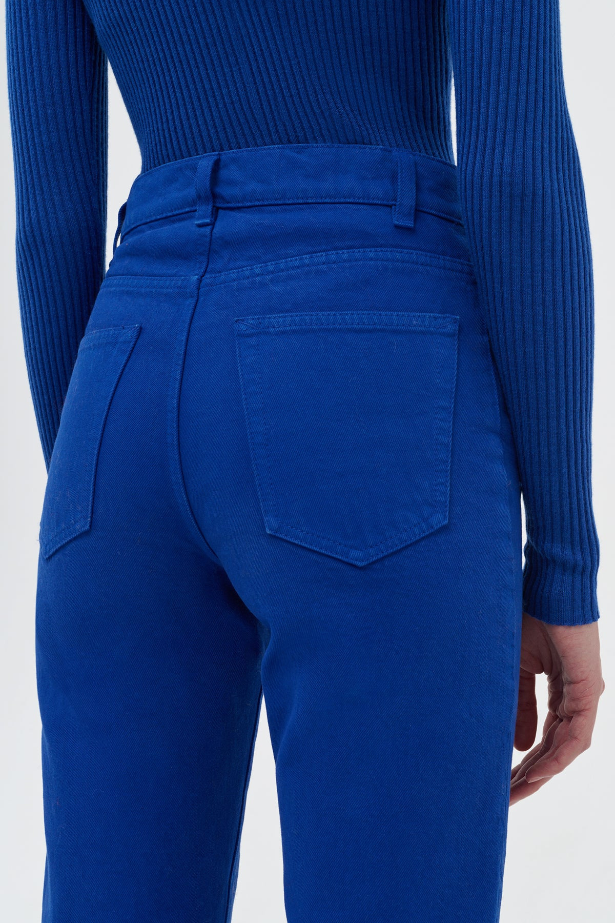 Rey Straight-leg Jean in Cobalt Recycled Cotton Denim - 6