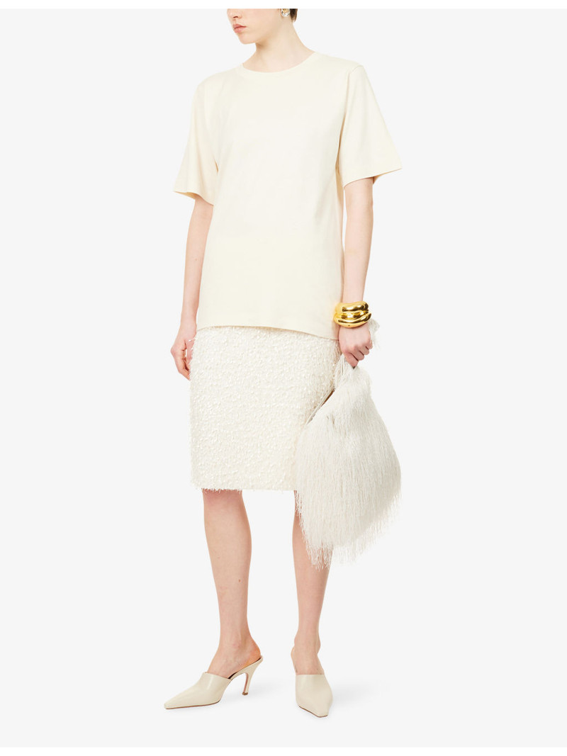 KHAITE Allen Relaxed-Fit Silk T-shirt outlook