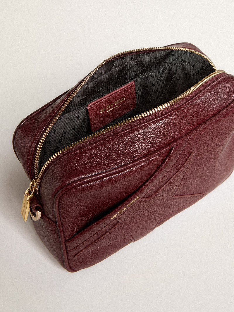 Star Bag in wine-red leather with tone-on-tone star 5