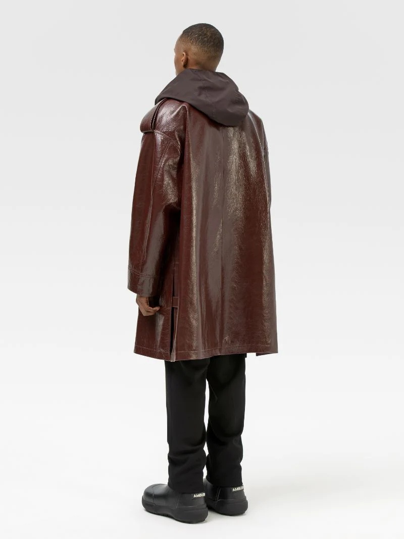 LEATHER MOD COAT - 5