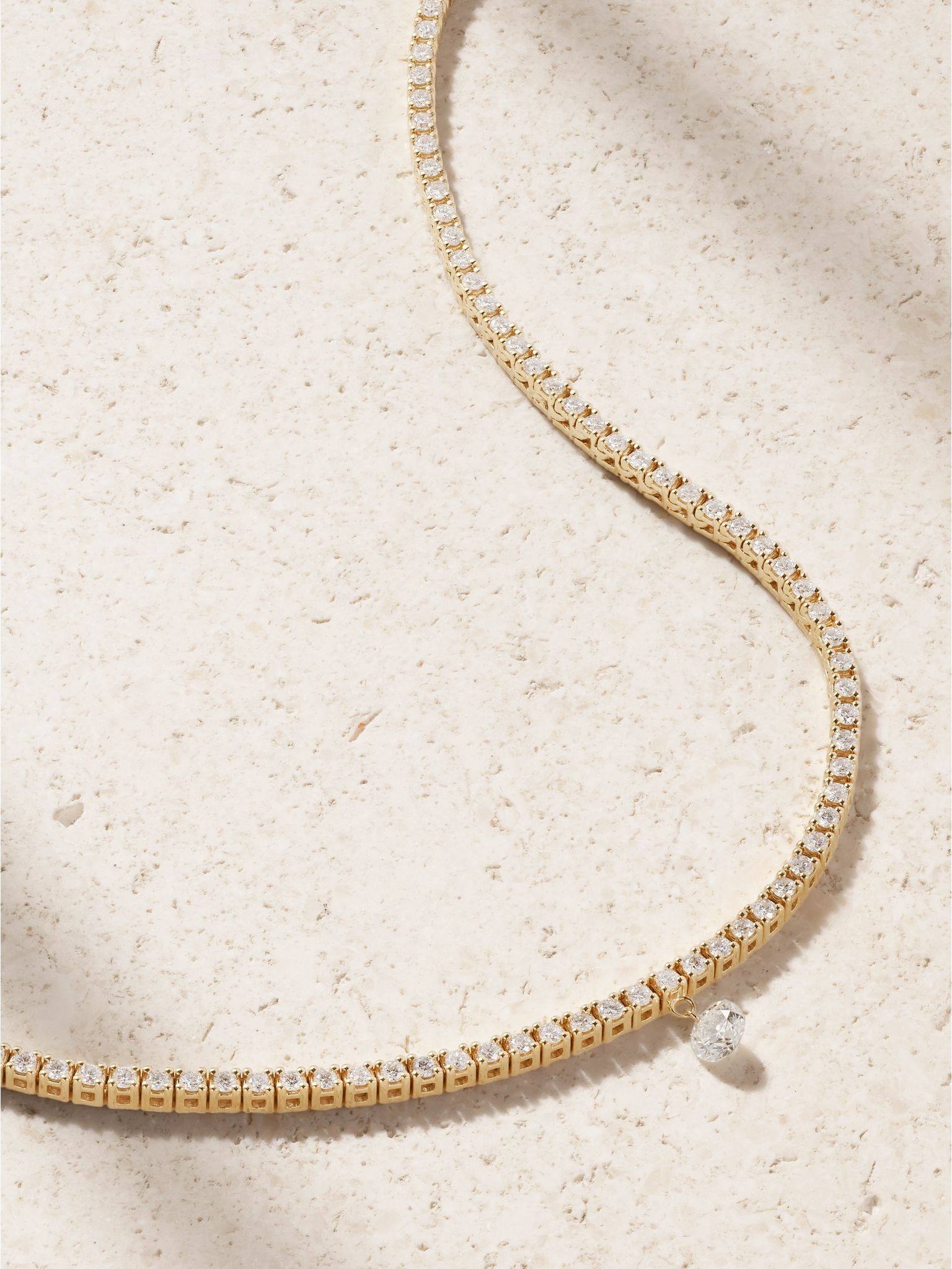 18-karat gold diamond necklace Gold - 4