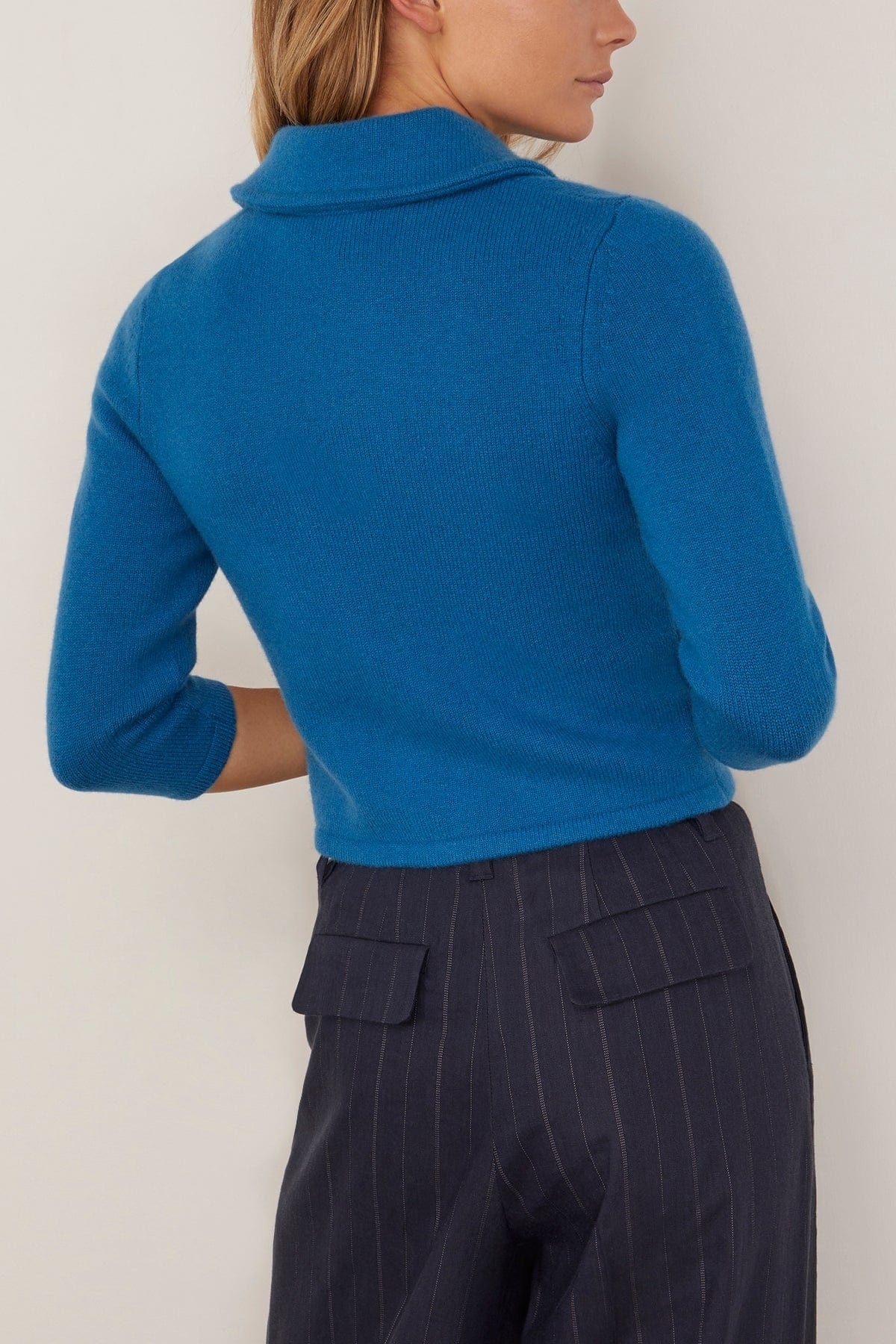 Modern Statement Jacket in Blue Coral - 4