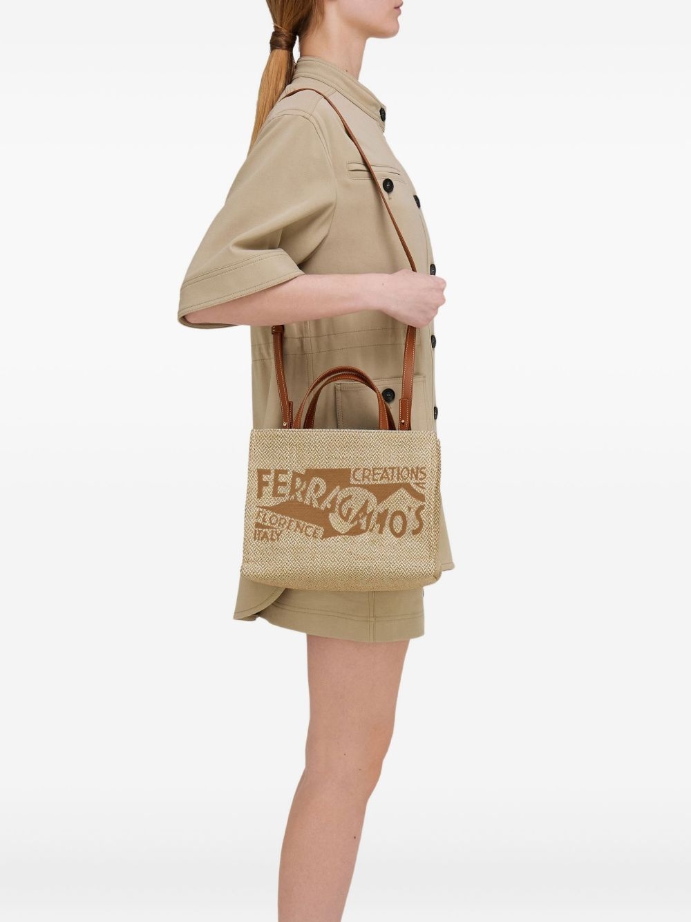 medium logo-embroidered tote bag - 3